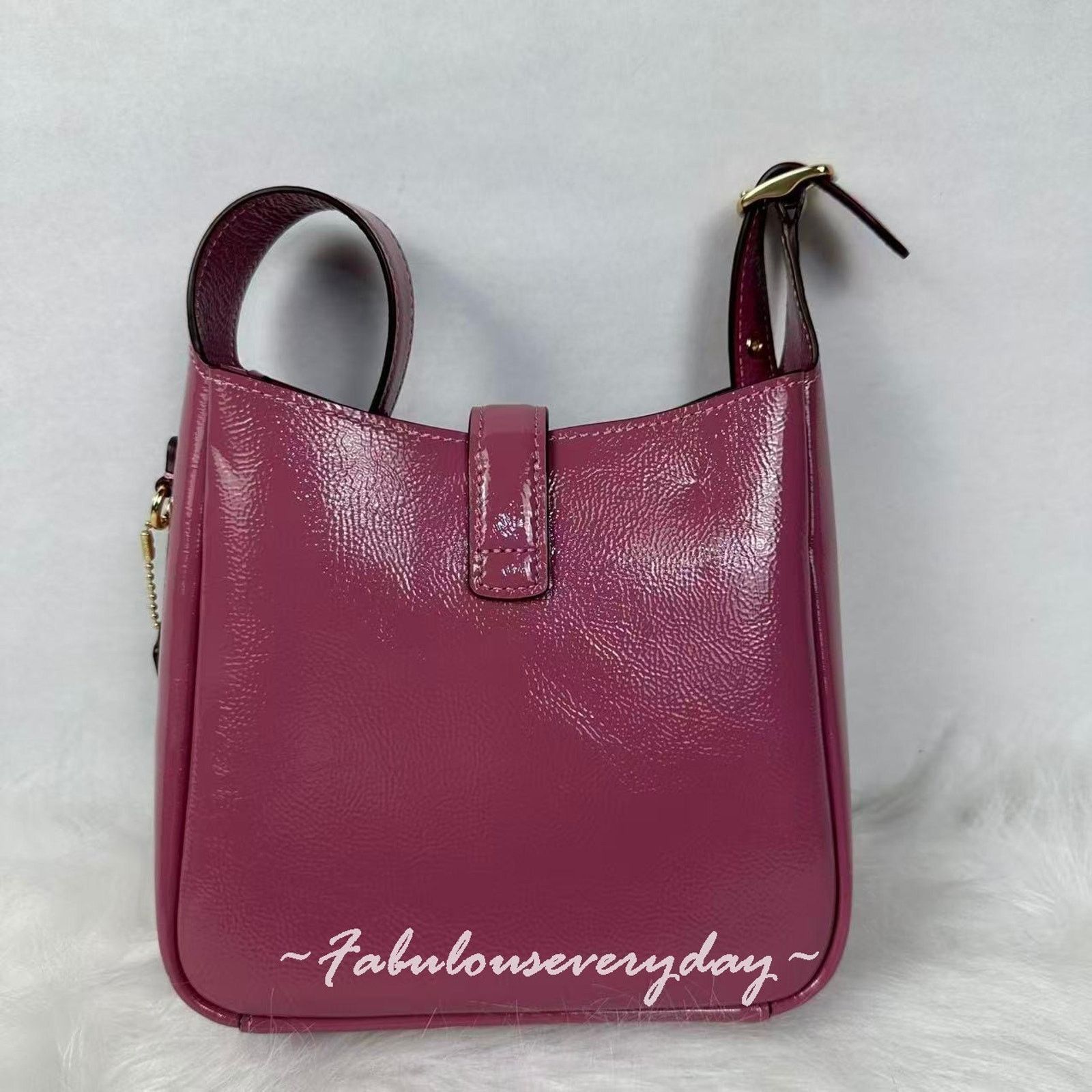 Coach COACH Hadley Mini Crossbody Bag Shoulder Leather/Gold/Azelia Size ONE SIZE - 3 Thumbnail