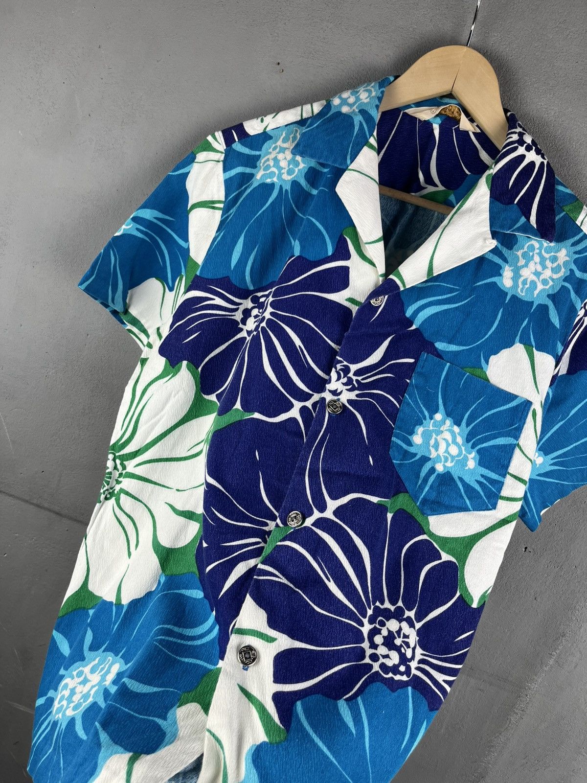 Vintage Vintage 60s Hawaiian Shirt Cotton Aloha Shirt Size US L / EU 52-54 / 3 - 6 Thumbnail