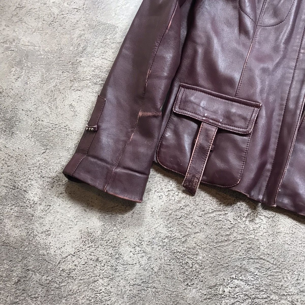 Vintage Vintage 90s Brown Leather Jacket Workwear Streetwear Baggy L Size L / US 10 / IT 46 - 4 Thumbnail