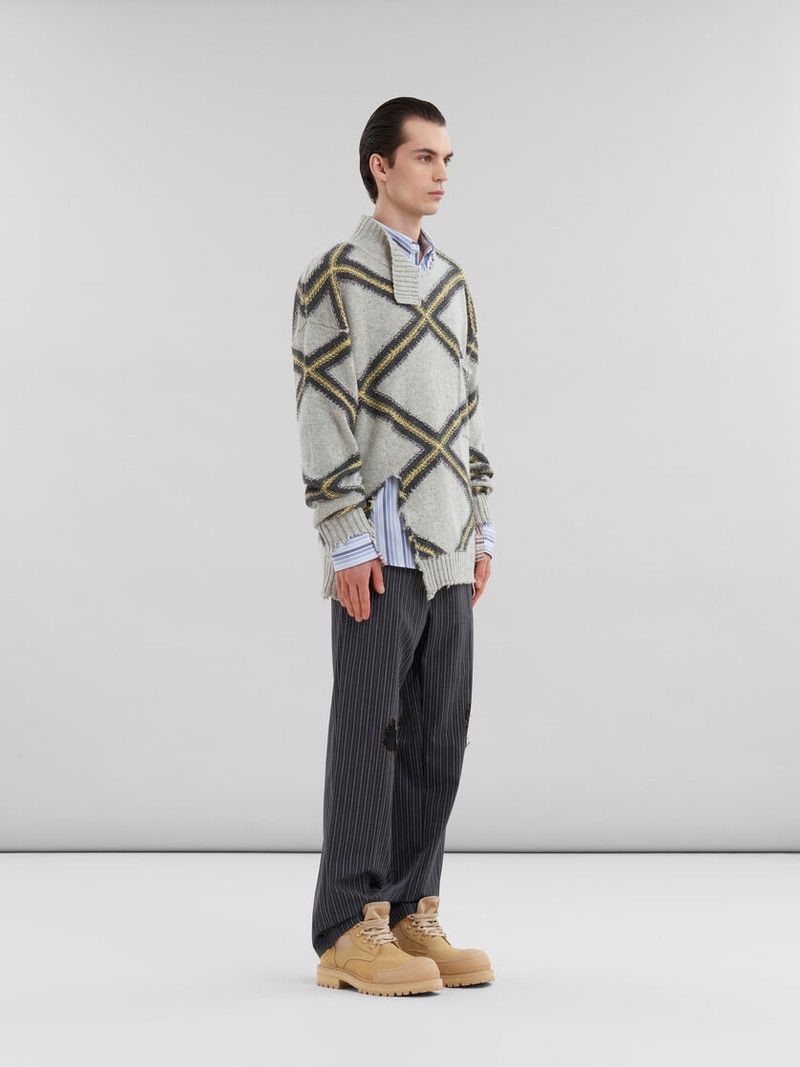o1w1db11125 Broken Wool Jumper in Grey