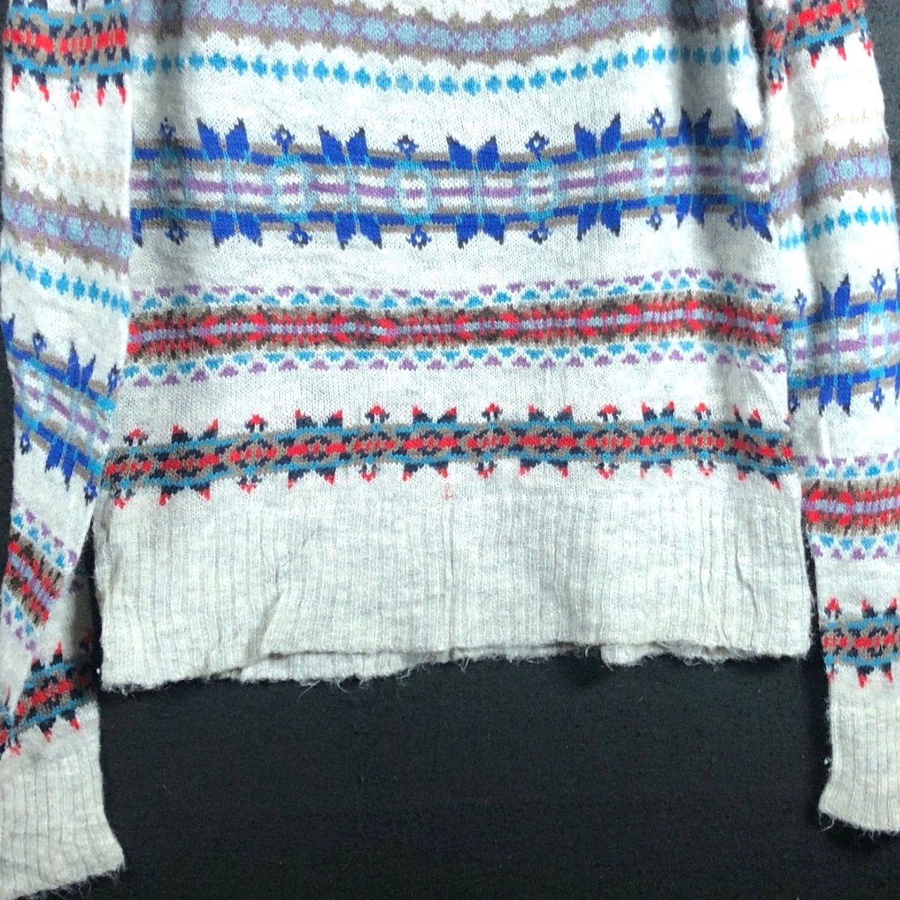 American Eagle Outfitters VINTAGE American Eagle Womens Sweater Mult striped Boat Neck Knit Wool Blend M Size M / US 6-8 / IT 42-44 - 4 Thumbnail
