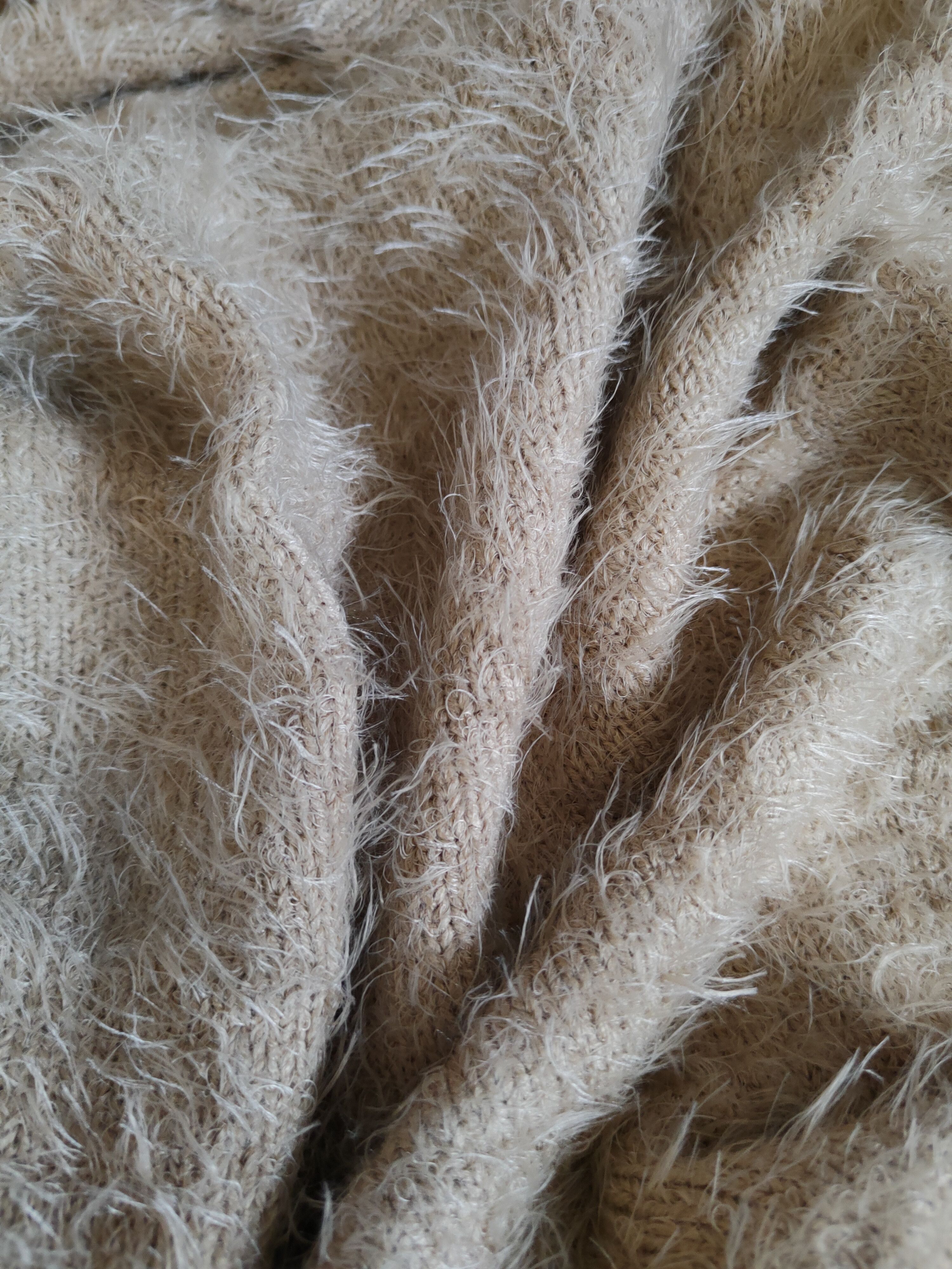 Homespun Knitwear One Way Brown Shag Shaggy Fur Mohair Knitwear #S2169 Size M / US 6-8 / IT 42-44 - 10 Thumbnail