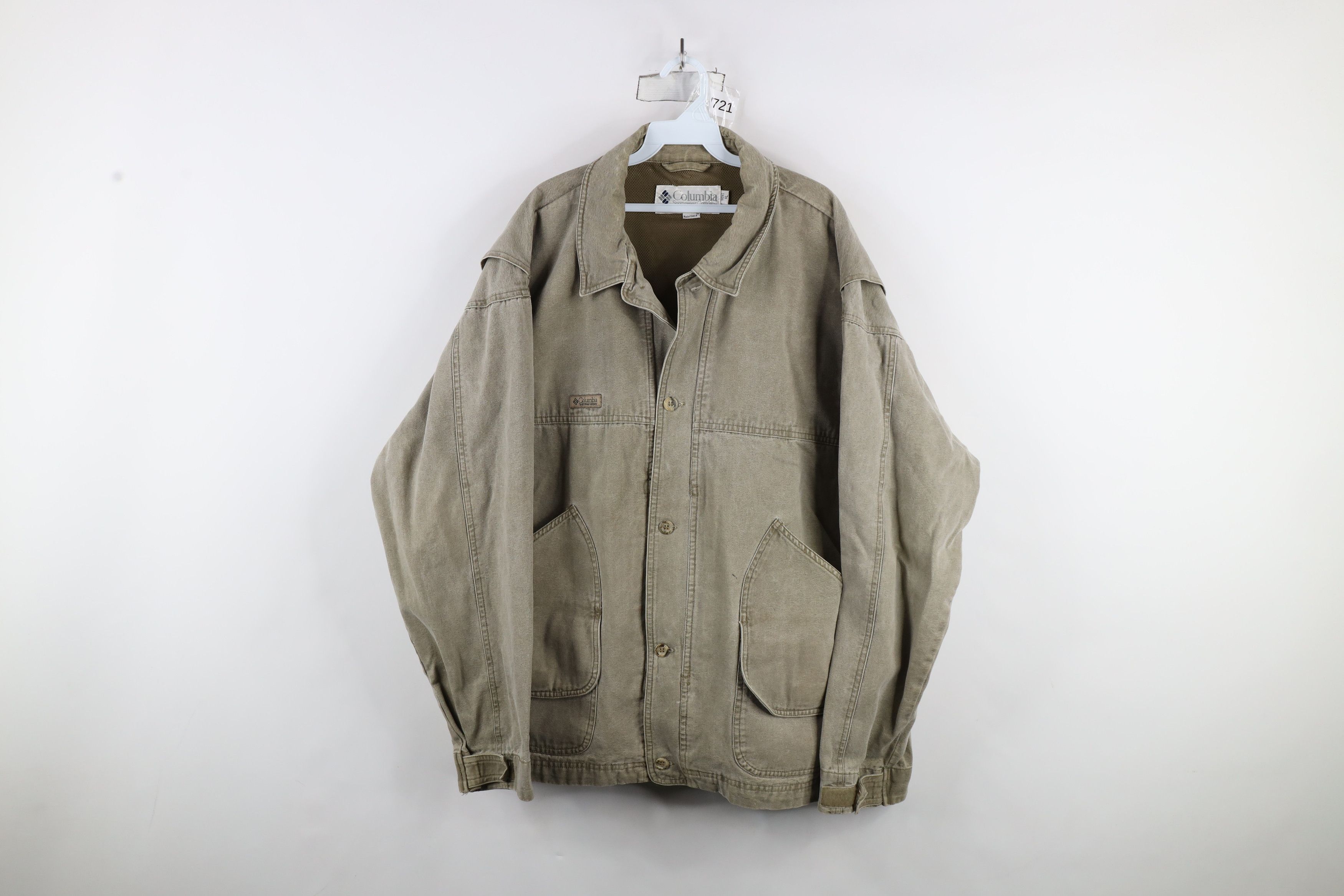 Columbia × Vintage Vintage 90s Columbia Stonewash Chore Barn Bomber Jacket Size US XL / EU 56 / 4 - 1 Thumbnail