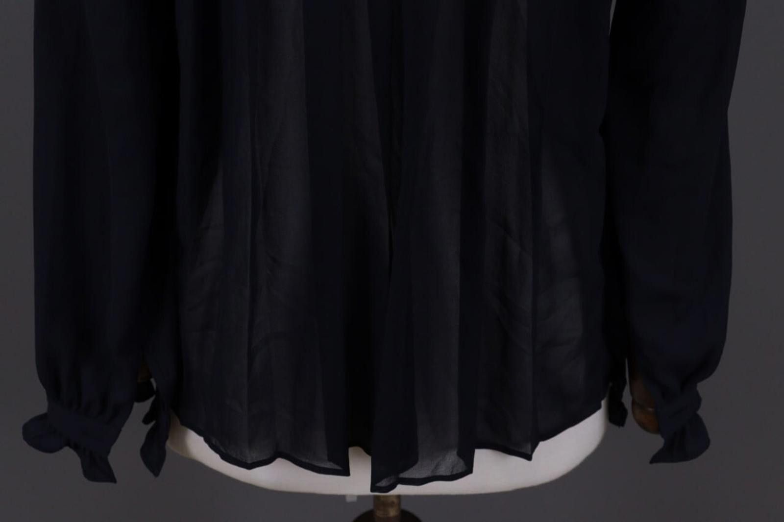 Designer Claudie Pierlot Blue Lagenlook Blouse Shirt Size 40 Size M / US 6-8 / IT 42-44 - 10 Thumbnail