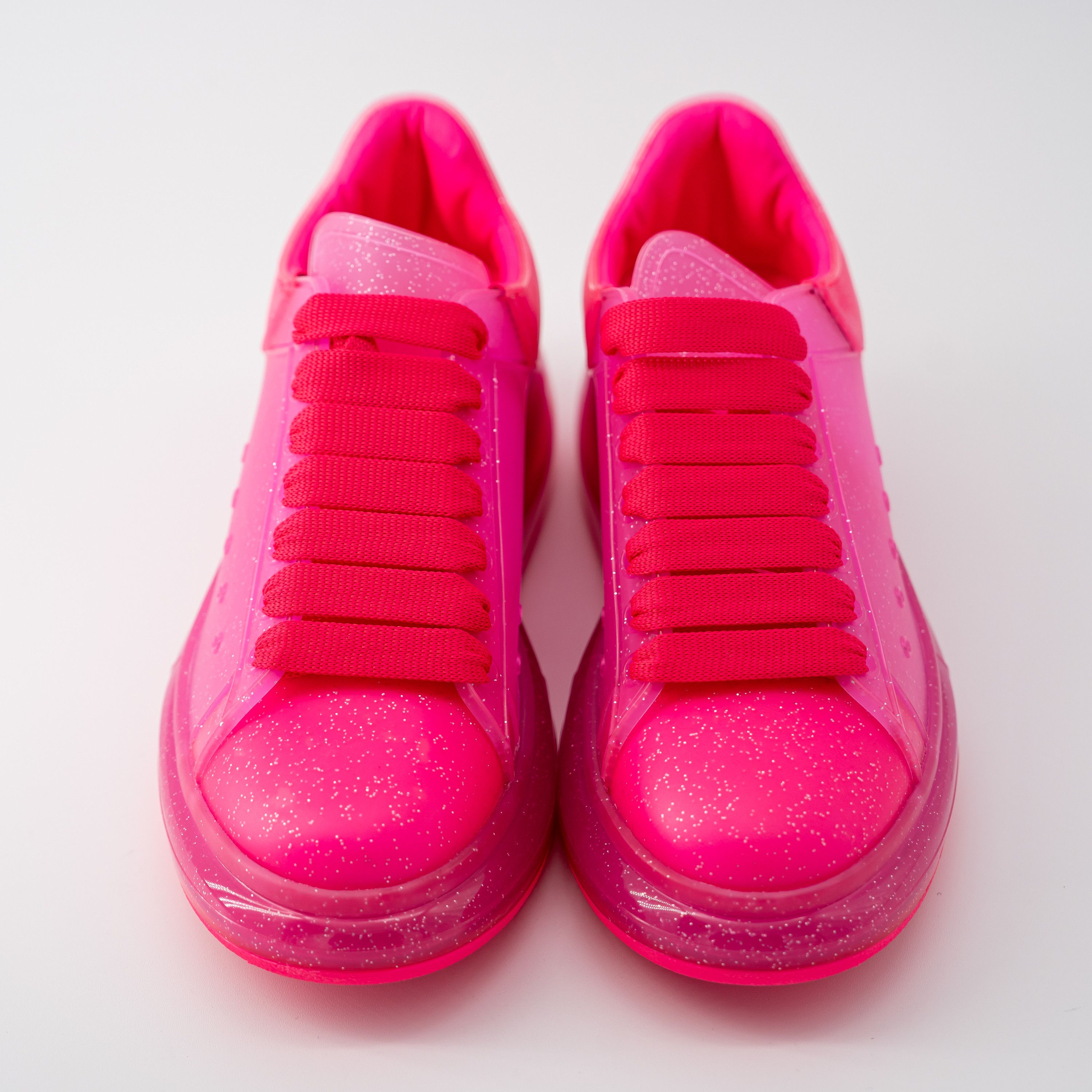 Alexander McQueen 9 - Alexander McQueen Oversized Sneakers Transparent Pink Size US 9 / IT 39 - 3 Thumbnail