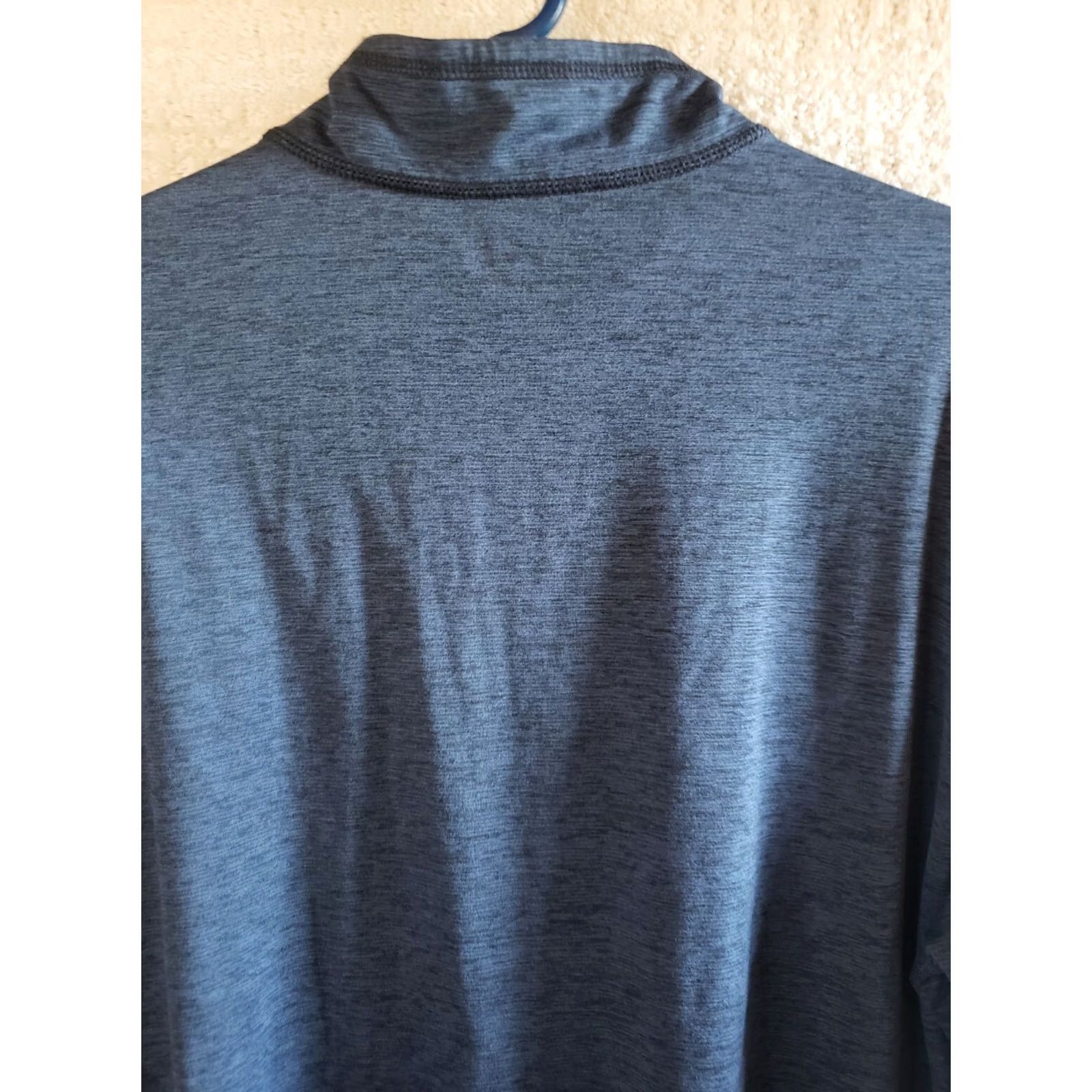 Vintage G.H. Bass & Co Men's L Blue Polyester Blend Warmup Jacket 1/4 Zip Pullover Size US L / EU 52-54 / 3 - 7 Thumbnail