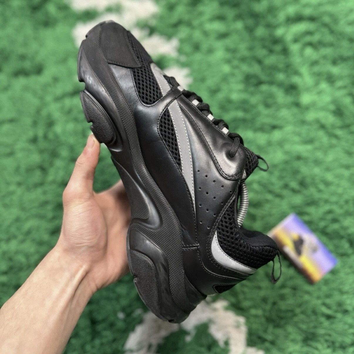 Size 11 Dior B22 Black Silver Reflective Clean (44) - Main Image