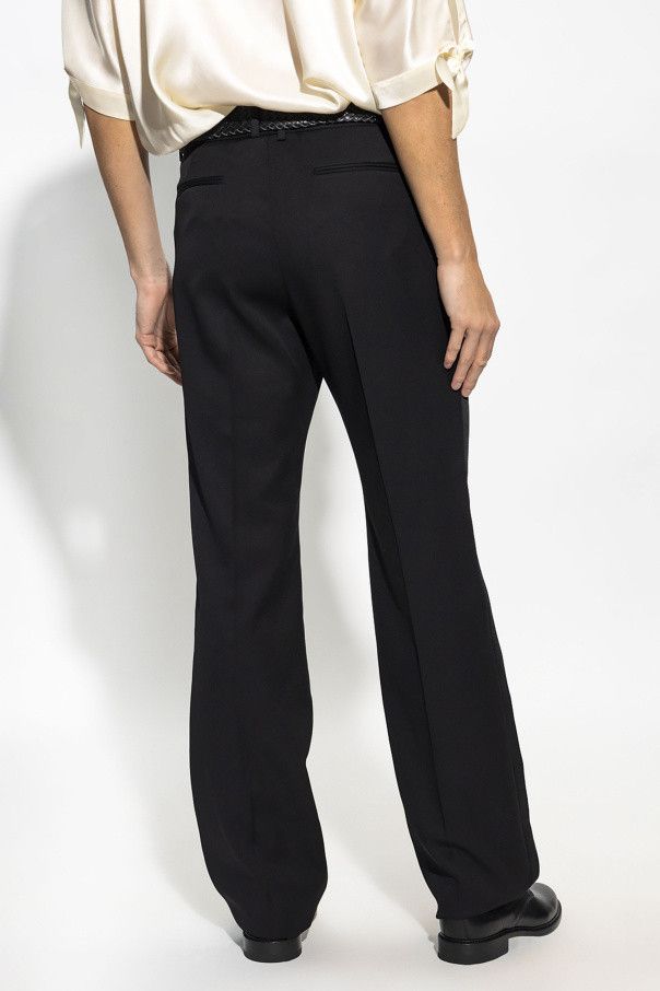 Saint Laurent Paris o1s1wg110325 Tuxedo Trousers Grain de Poudre in Black Size US 30 / EU 46 - 4 Thumbnail