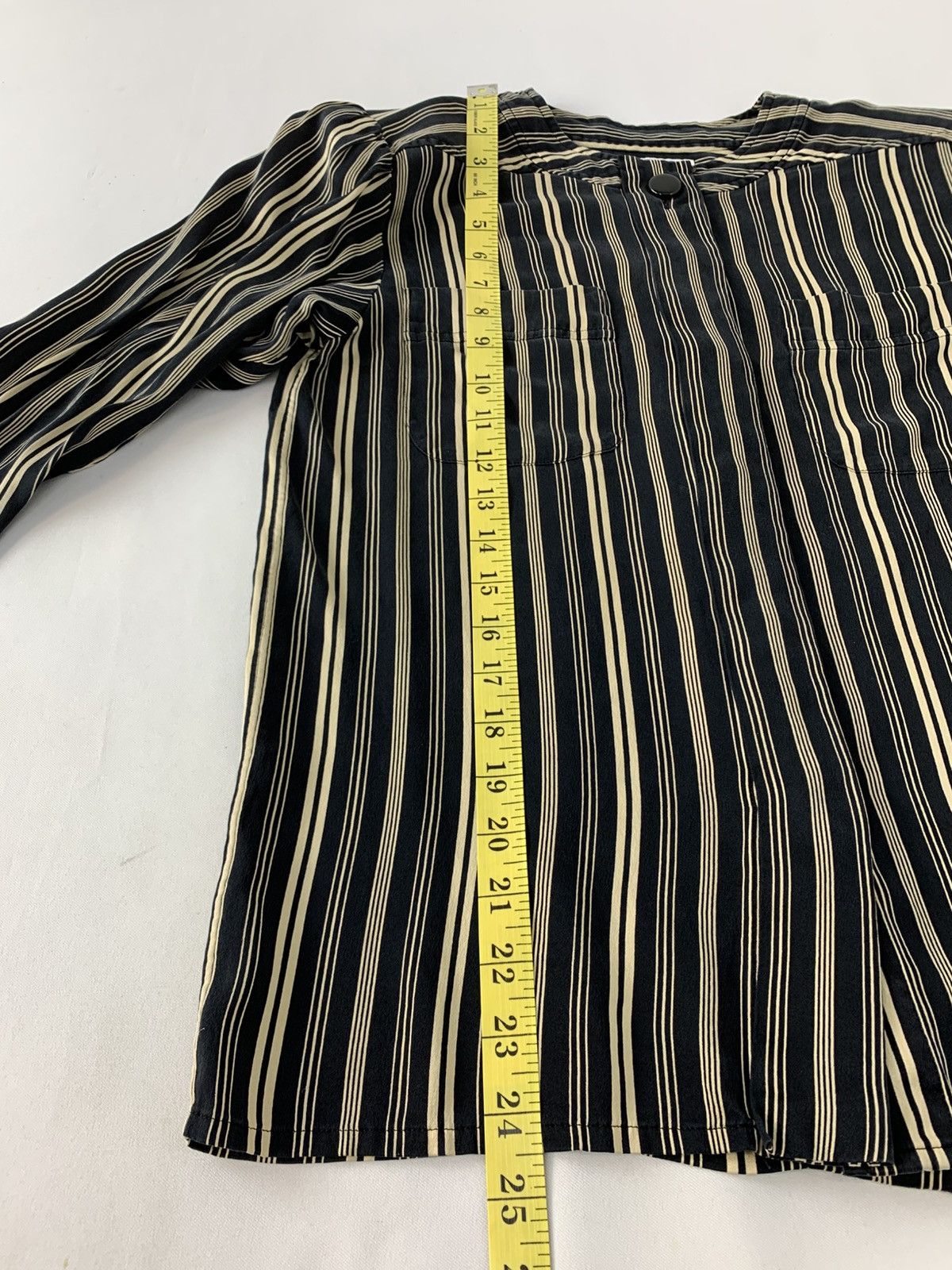 Yves Saint Laurent Yves Saint Lauren Chemisier Striped Blouse Button Up Shirt Size M / US 6-8 / IT 42-44 - 11 Thumbnail
