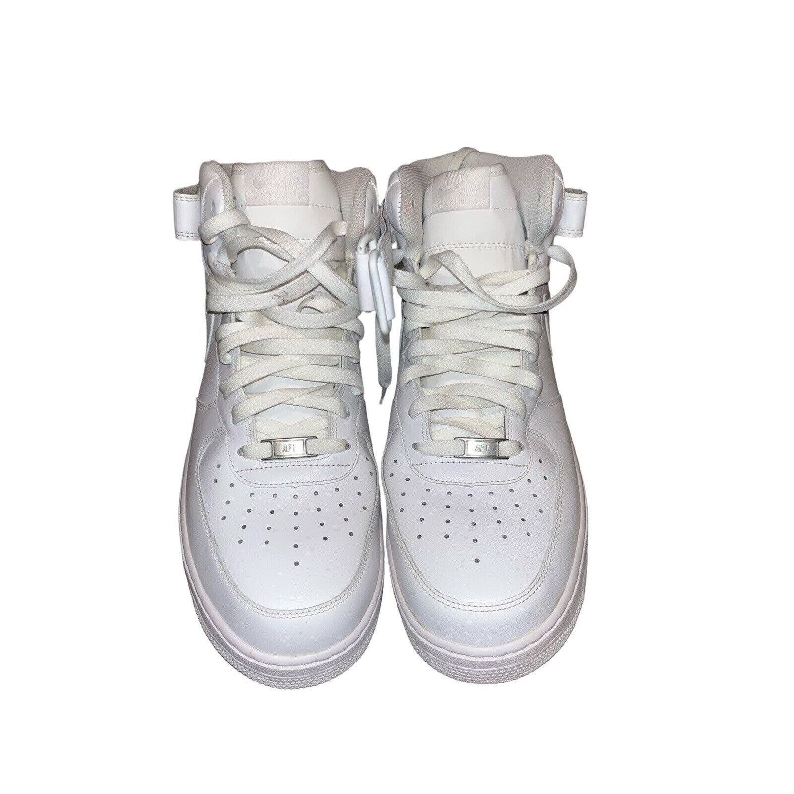 Nike Air Force 1 One Mid ‘07 Triple White Athletic Size 13