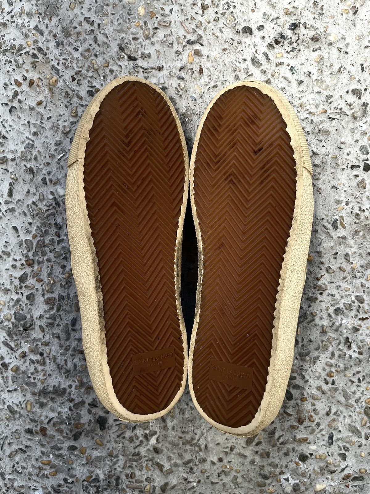 Saint Laurent Paris Surf & Palm Print Slip-On Sneakers in Canvas Size US 8 / EU 41 - 7 Thumbnail