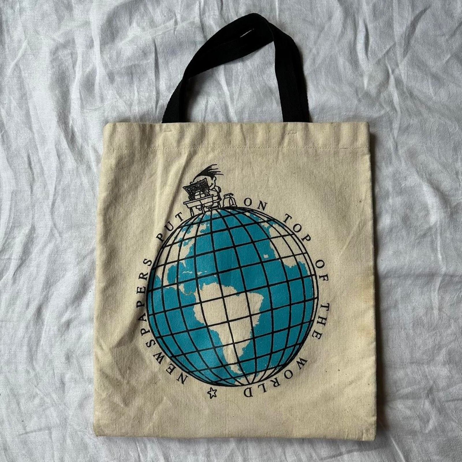 Vintage Rare Vintage 80s 90s Detroit News Newspaper Graphic Tote Bag Size ONE SIZE - 1 Thumbnail
