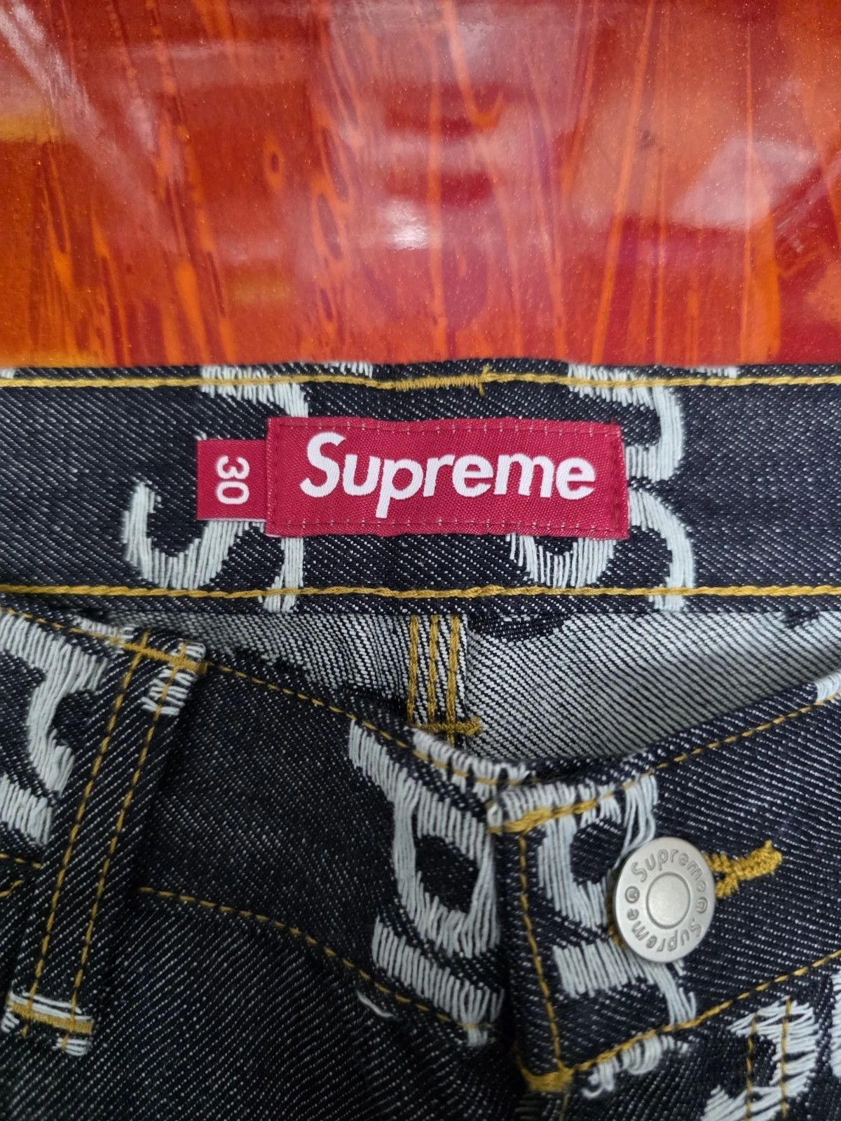 Supreme Supreme Jacquard Logos Double Knee Denim Painter Jeans Sz 30 Size US 30 / EU 46 - 10 Thumbnail
