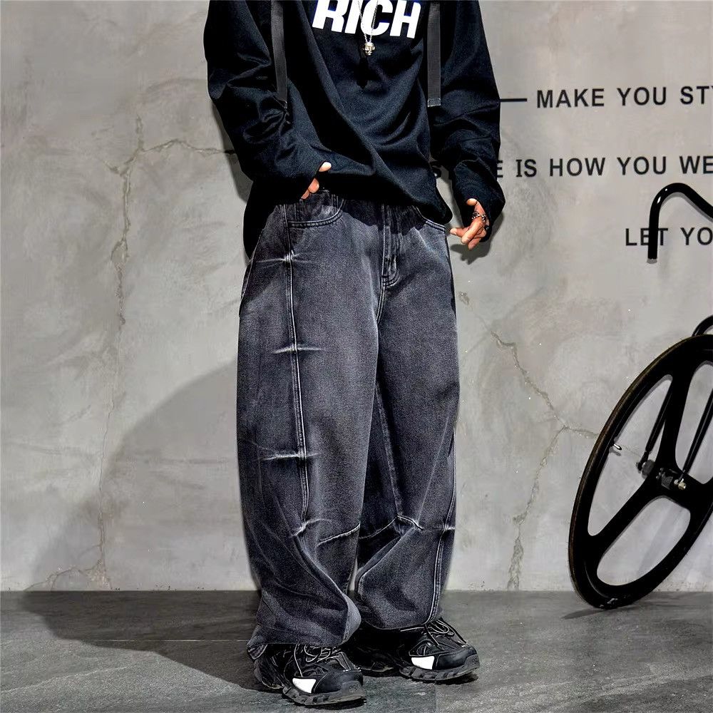 Designer × Jean Streetwear Baggy Vintage Washed Jeans Pants Size US 29 - 1 Thumbnail