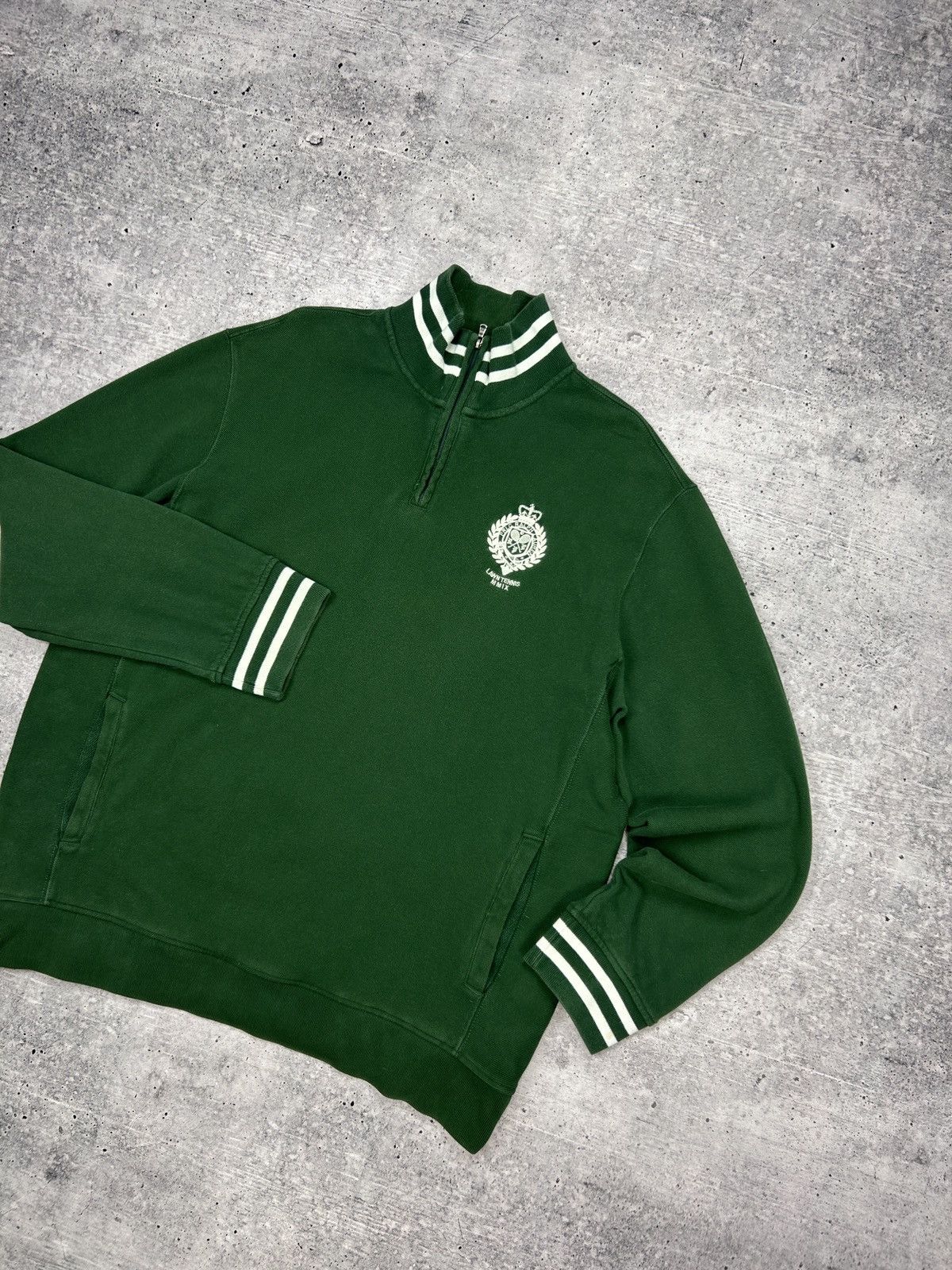 Designer × Polo Ralph Lauren × Vintage Vintage Polo Ralph Lauren 90’s Y2K Style 1/3 Zip Sweatshirt Size US XL / EU 56 / 4 - 3 Thumbnail