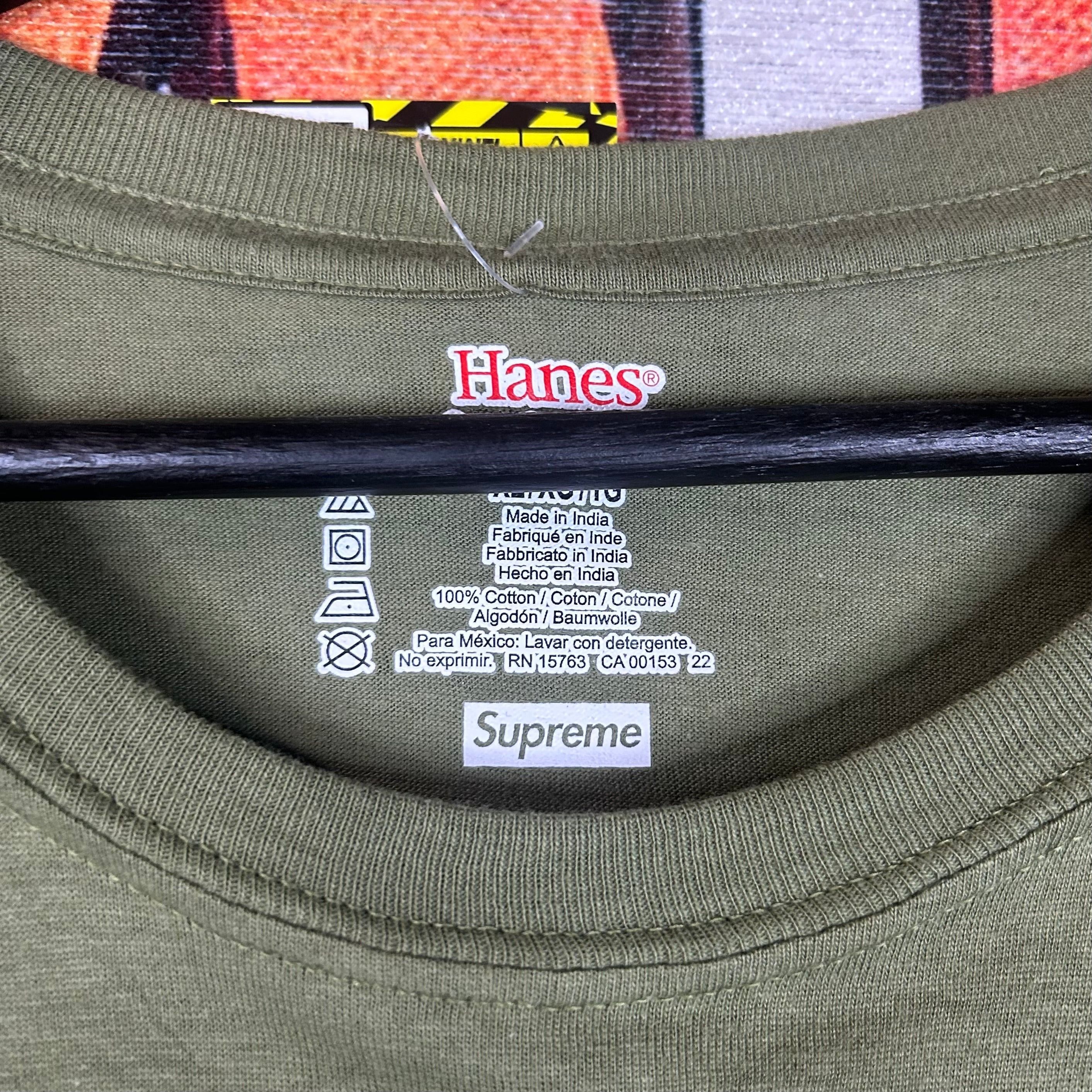 Supreme Supreme Hanes Olive Green Blank Tee Size XL Size US XL / EU 56 / 4 - 4 Thumbnail