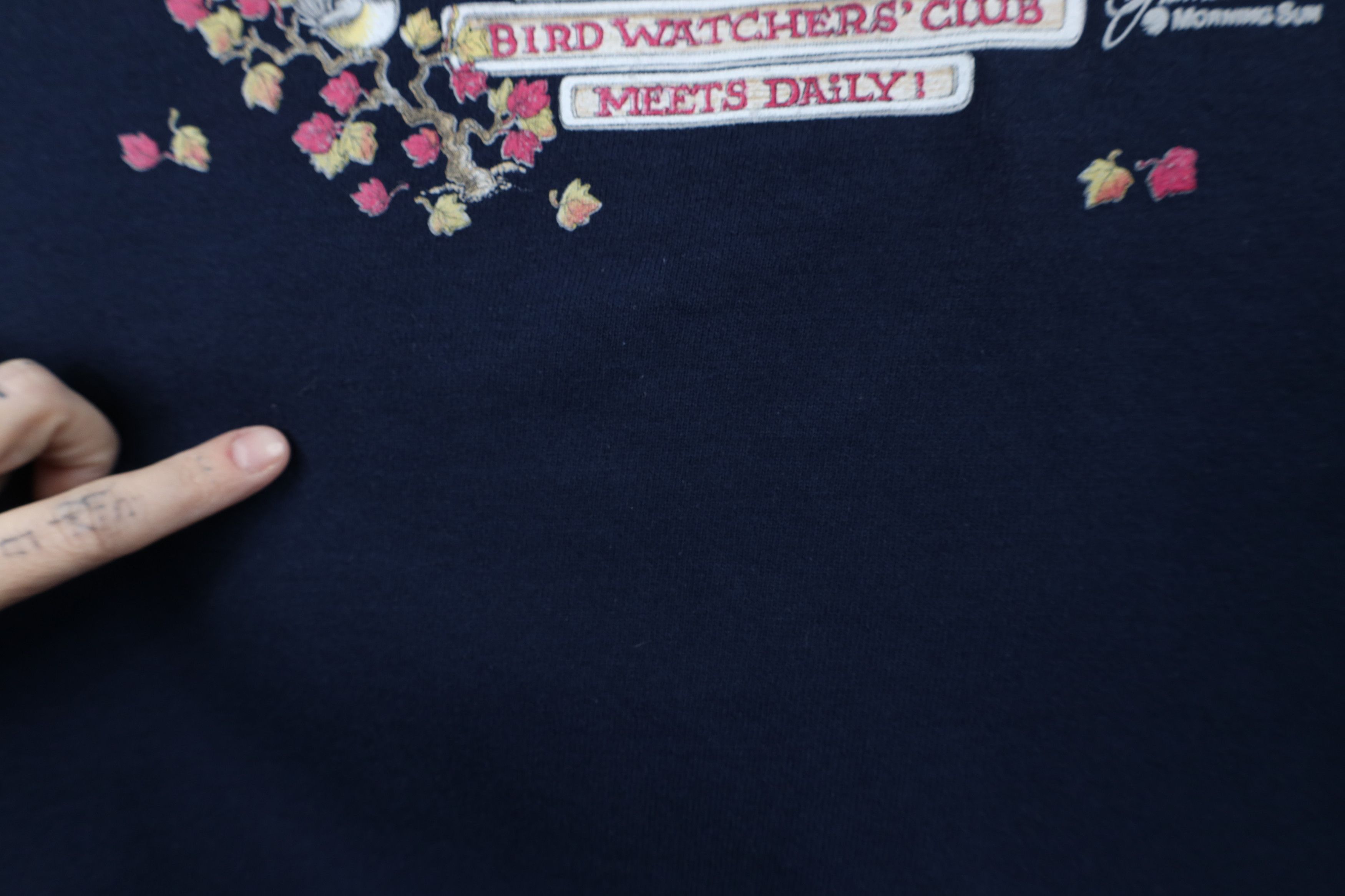Vintage Vintage 90s Streetwear Kitten Bird Cat Lady Sweatshirt USA Size L / US 10 / IT 46 - 6 Thumbnail