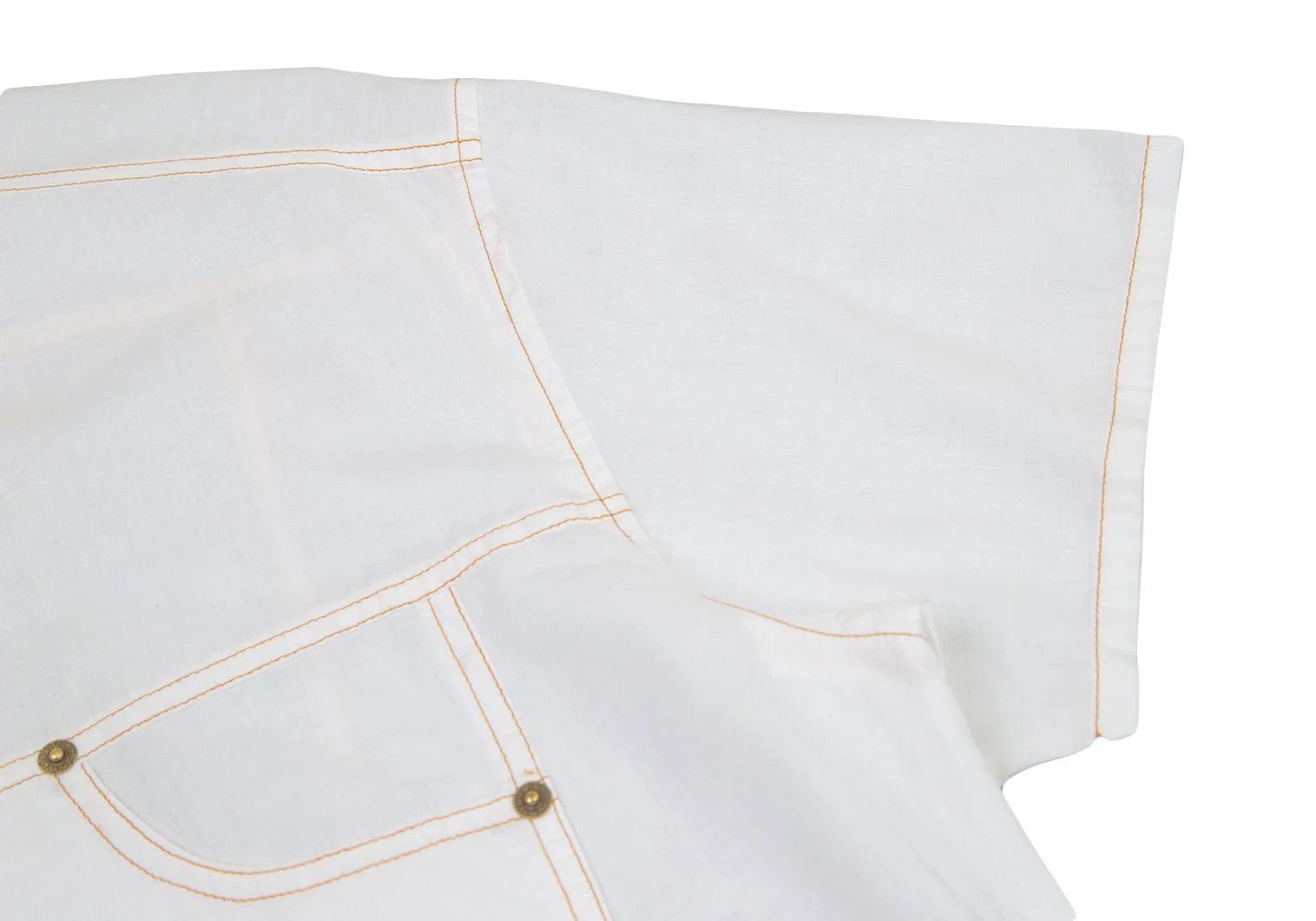 Jean Paul Gaultier Pocket Design Short Sleeve Shirt in White Size 40 Size US XXL / EU 58 / 5 - 9 Thumbnail