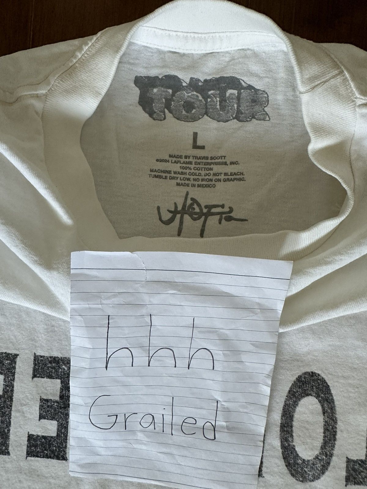 Travis Scott EUROPE EXCLUSIVE UTOPIA TOUR TEE TRAVIS SCOTT Size US L / EU 52-54 / 3 - 6 Thumbnail