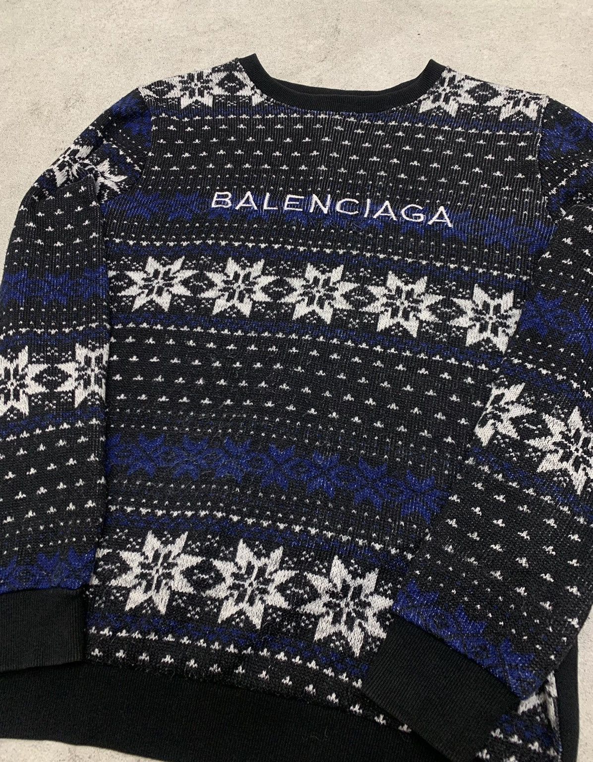 Balenciaga 💥90s Balenciaga Spellout Logo Knit Sweaters Size US L / EU 52-54 / 3 - 3 Thumbnail