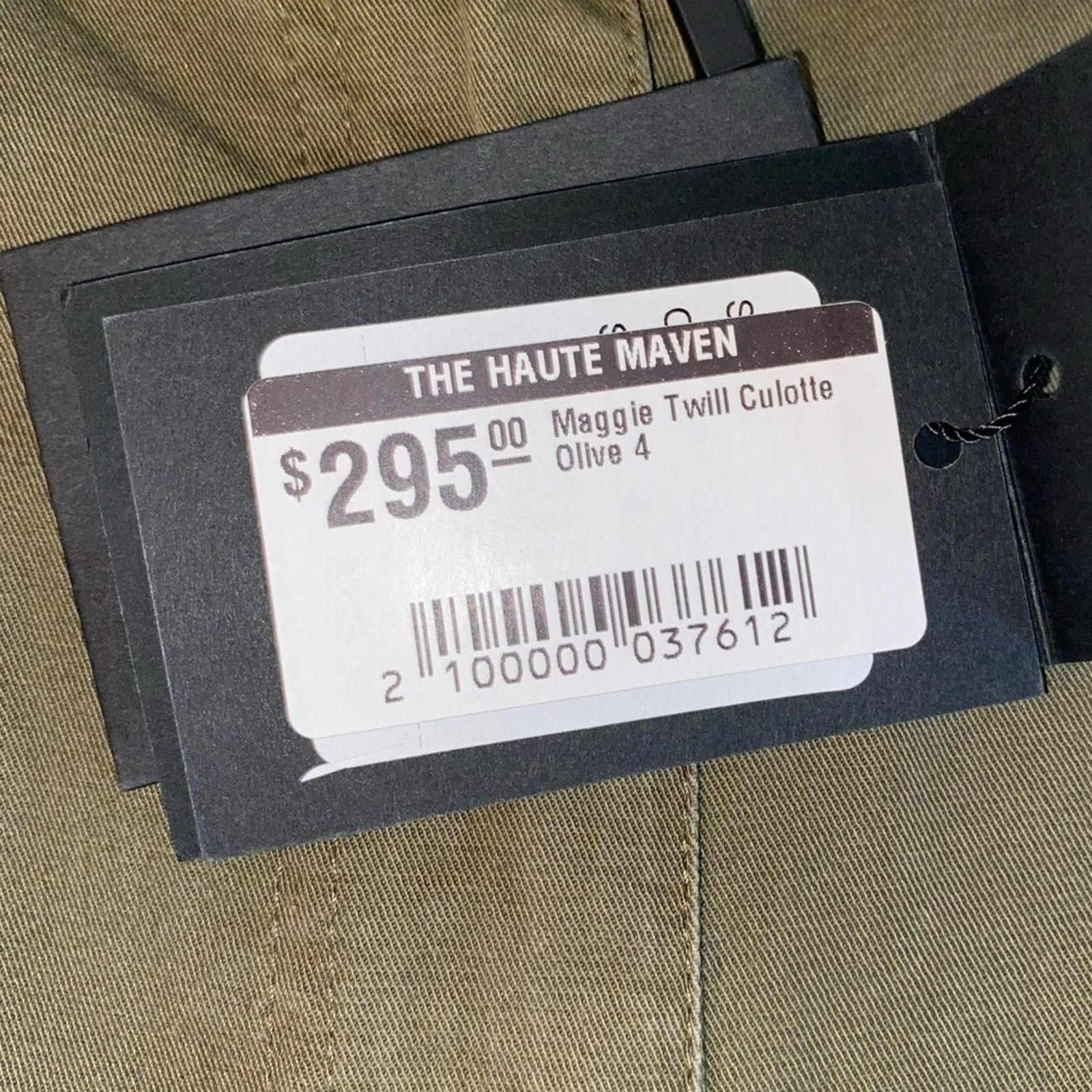 Robert Rodriguez New Robert Rodriguez $295 Maggie Twill Culottes Olive 4 Size 29" - 5 Thumbnail
