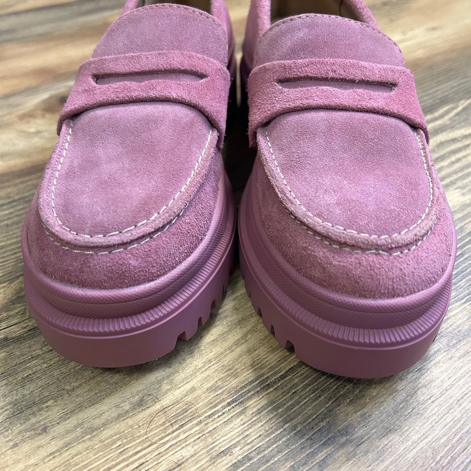 Portland Leather Portland Leather Patina Zoe Chunky Loafers Shoes Pink 6 Size US 6 / IT 36 - 4 Thumbnail
