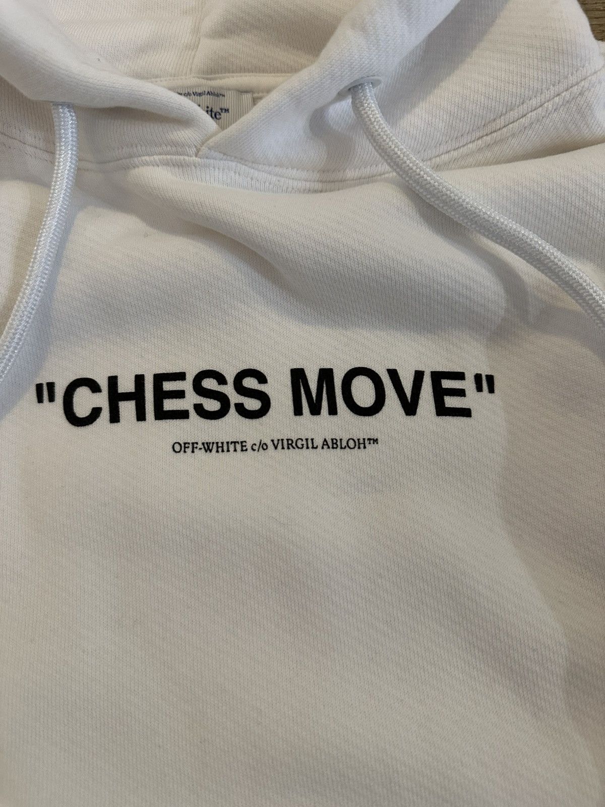 Off-White Off-White Chess Move Skate Hoodie White Black (M) NEW Size US M / EU 48-50 / 2 - 2 Thumbnail