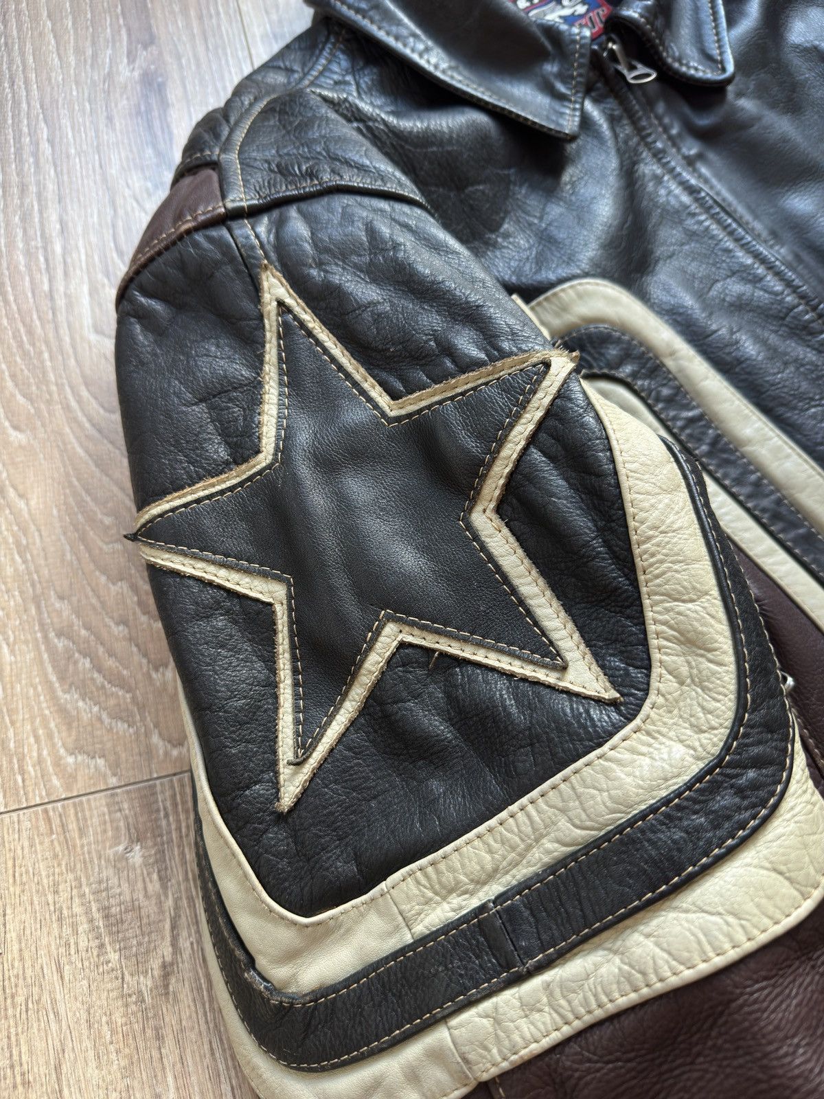 Vintage Zino & Judy Vintage 90’s Leather Biker Jacket RARE Size US M / EU 48-50 / 2 - 7 Thumbnail