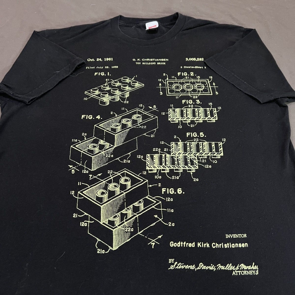 Cartoon Network × LEGO Lego Building Blocks blueprint of blivks black graphic Tee L Size US L / EU 52-54 / 3 - 2 Thumbnail
