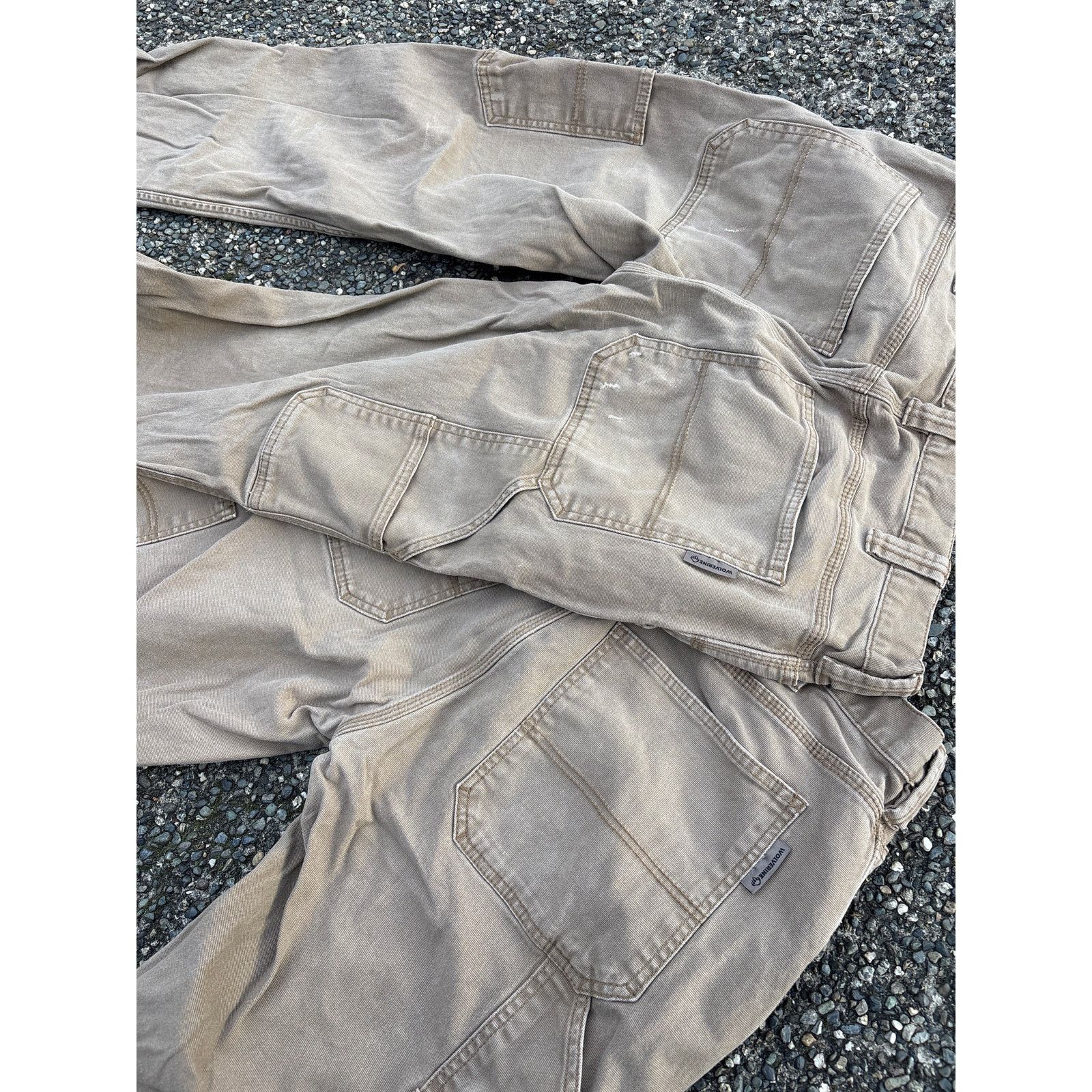 Wolverine Wolverine 34x34 carpenter khaki jean thrashed bundle (2) Size US 34 / EU 50 - 5 Thumbnail