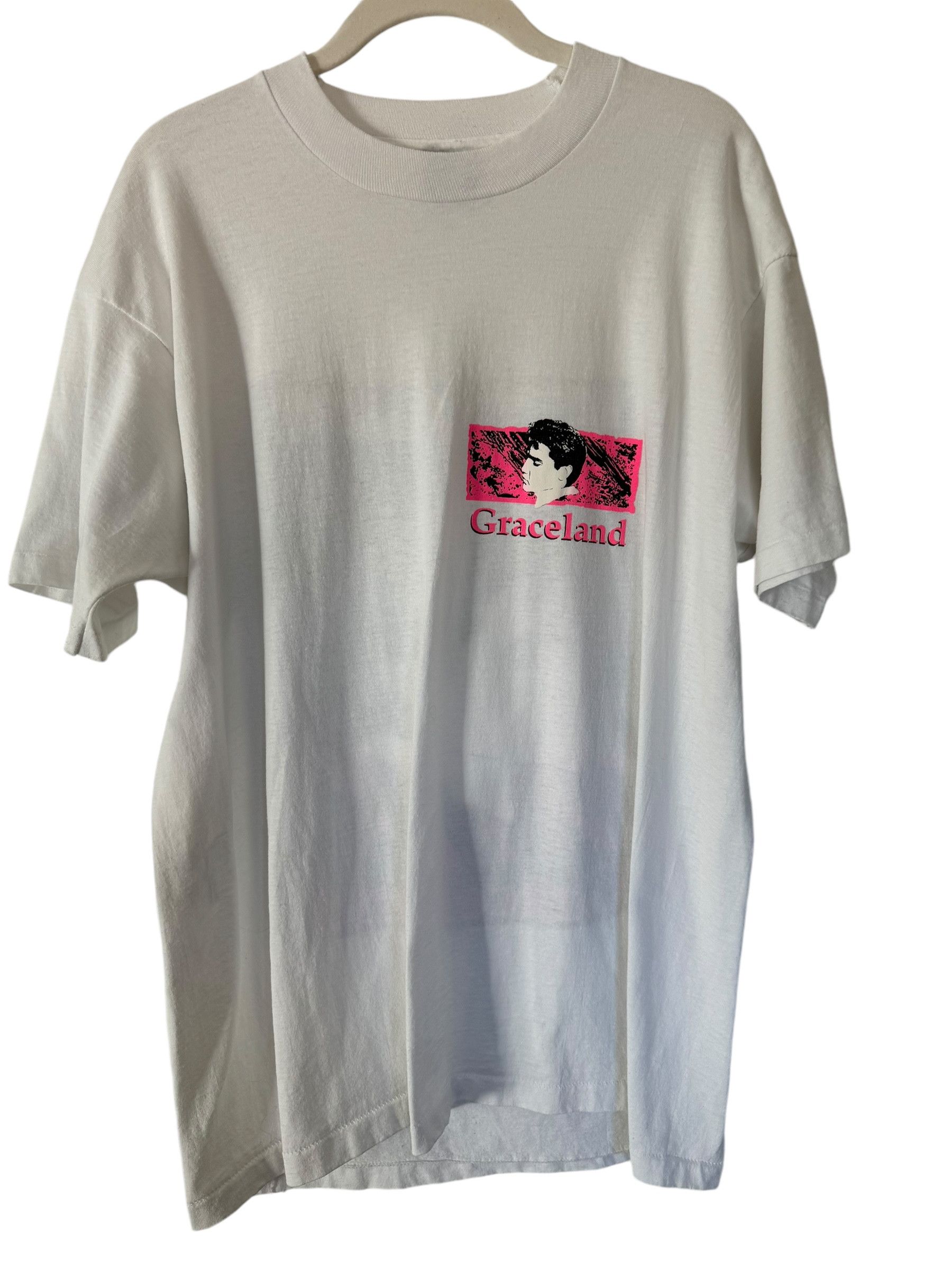Band Tees Vintage 90s Elvis Presley Graceland "The King" T-shirt Size US XL / EU 56 / 4 - 2 Thumbnail