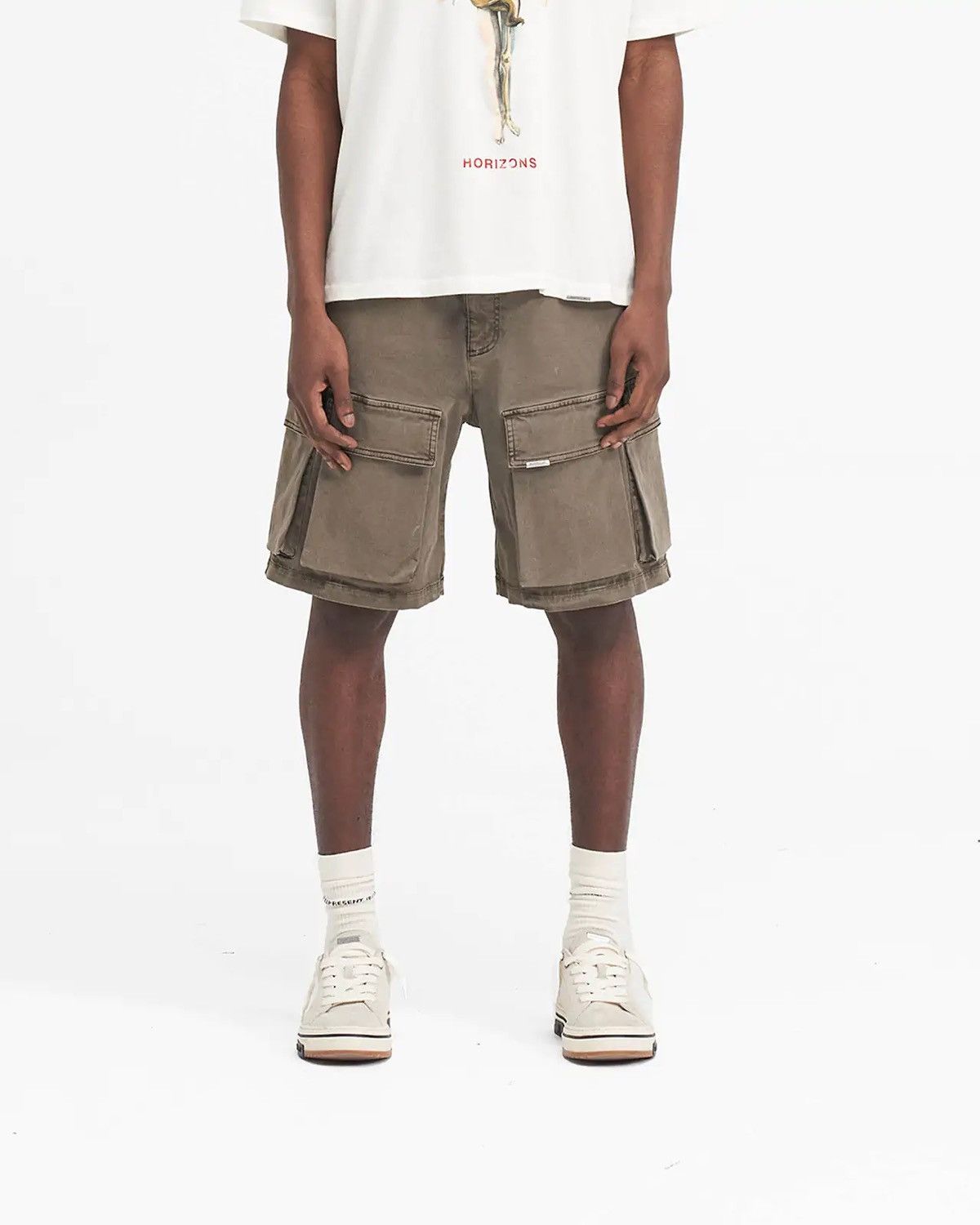 Represent Clo. Represent Clo Washed Cargo Shorts Dawn size medium Size US 32 / EU 48 - 1 Thumbnail