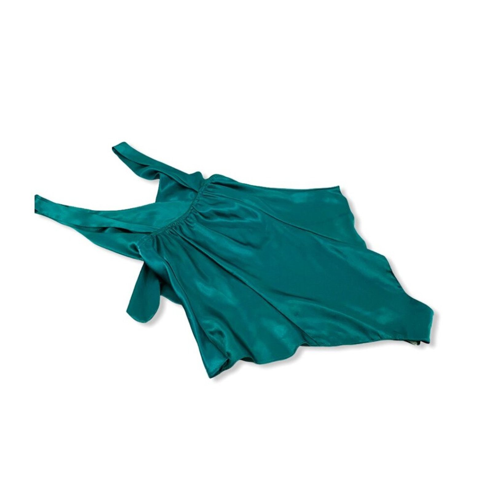 Vintage Vintage Second Skin Satin Green Teddy Frilly Leg Lingerie M Size ONE SIZE - 6 Thumbnail
