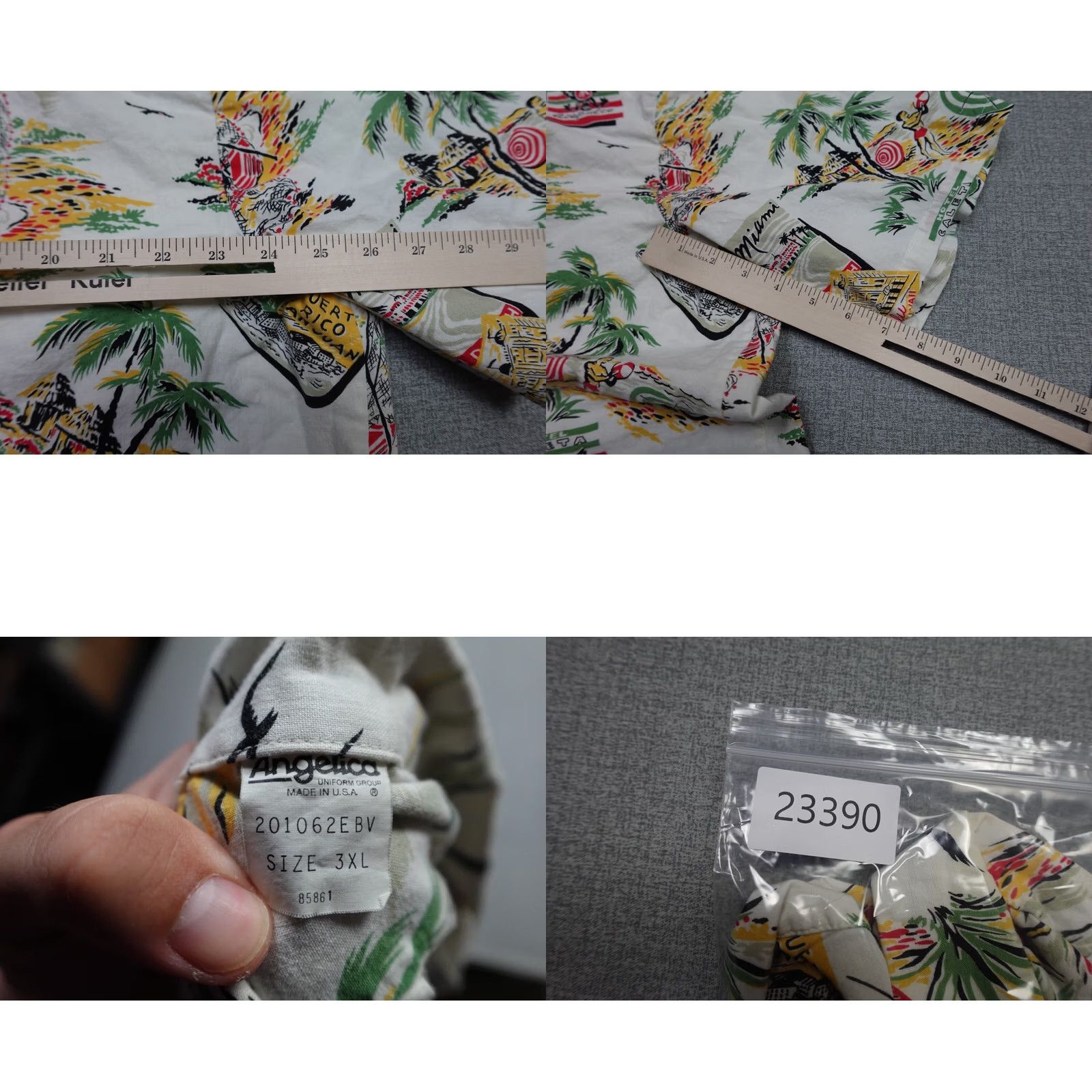 Vintage VINTAGE Angelica Shirt Mens 3XL White Hawaiian Tool Worker All Over Print Loose Size US XXL / EU 58 / 5 - 8 Thumbnail