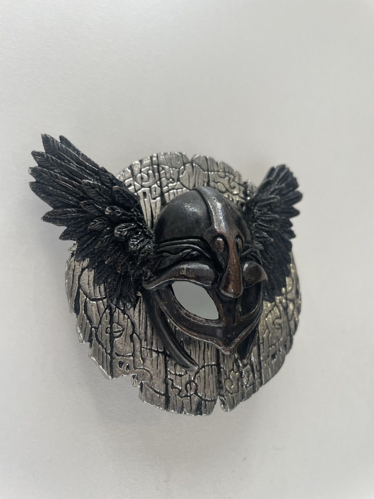Vintage Norse Goth Ossa Ravenhead Helmet Warrior 3D Belt Buckle 1991 Size ONE SIZE - 7 Thumbnail