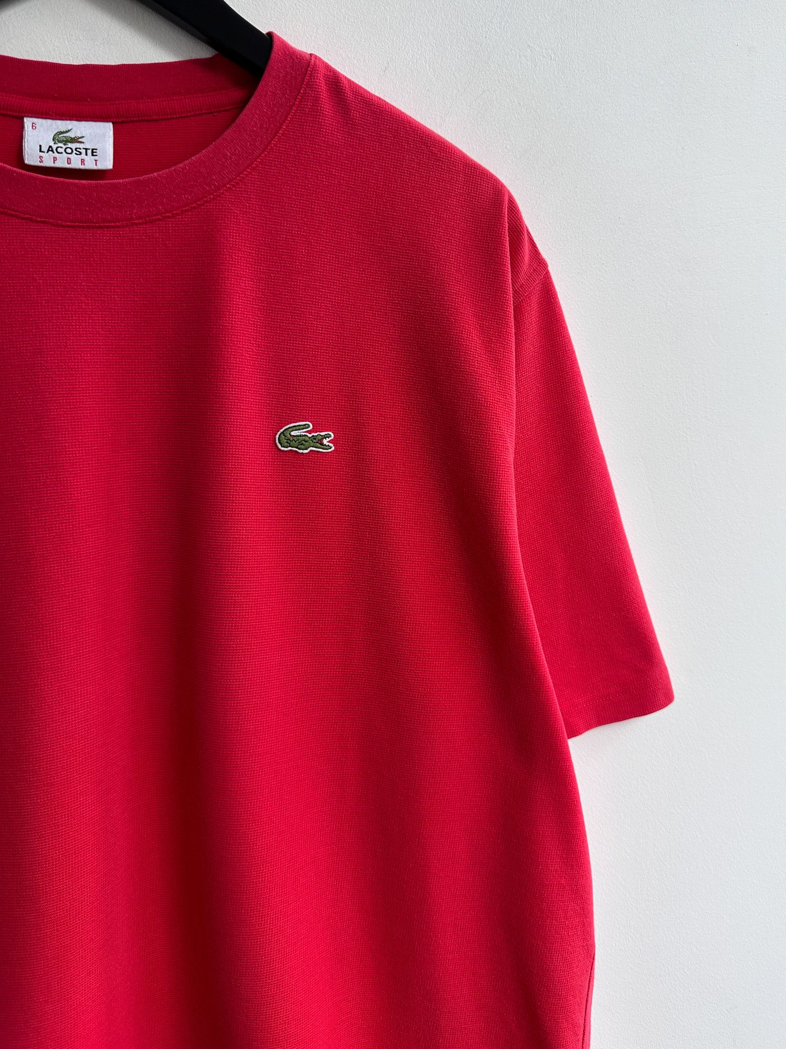Lacoste Vintage Lacoste Red T Shirt Size US L / EU 52-54 / 3 - 3 Thumbnail
