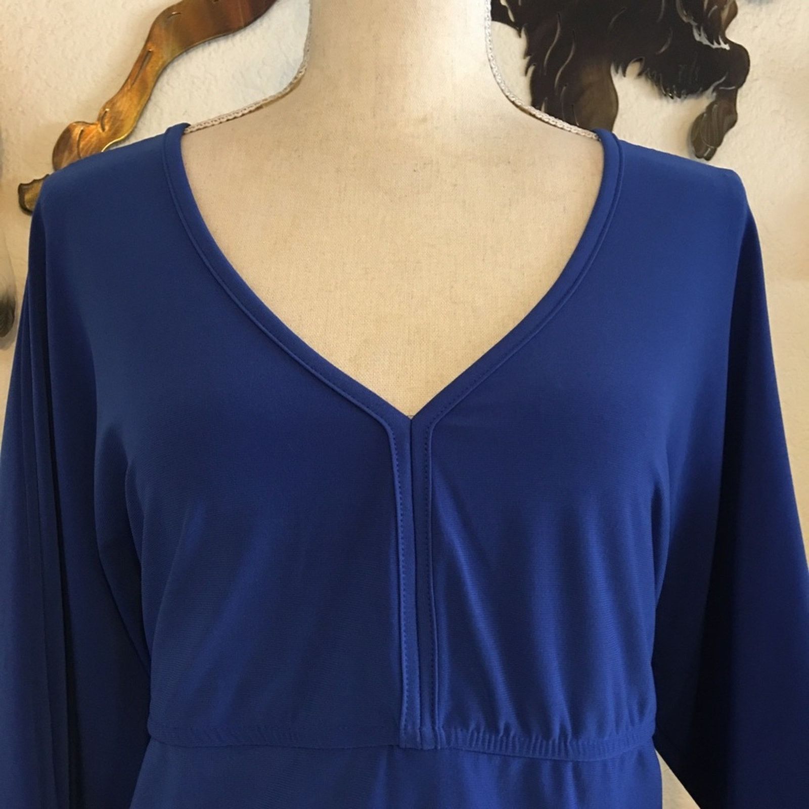 Other Antthony Royal blue half sleeve tunic top dress Size XL / US 12-14 / IT 48-50 - 6 Thumbnail
