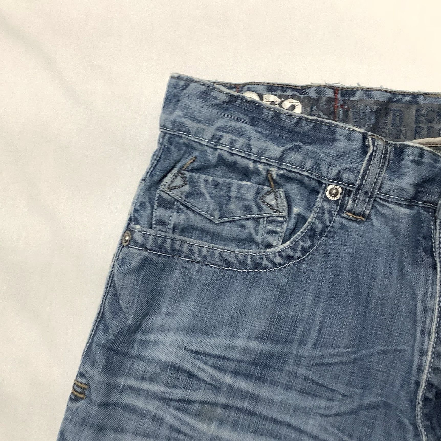 Ecko Unltd. VINTAGE Ecko Unltd Shorts Mens 32 Blue Denim Loose Fit Embroidered Pockets 90s Hip Hop Streetwear Comfortable Casual Denim Shorts Mens Regular Blue Size US 32 / EU 48 - 6 Thumbnail