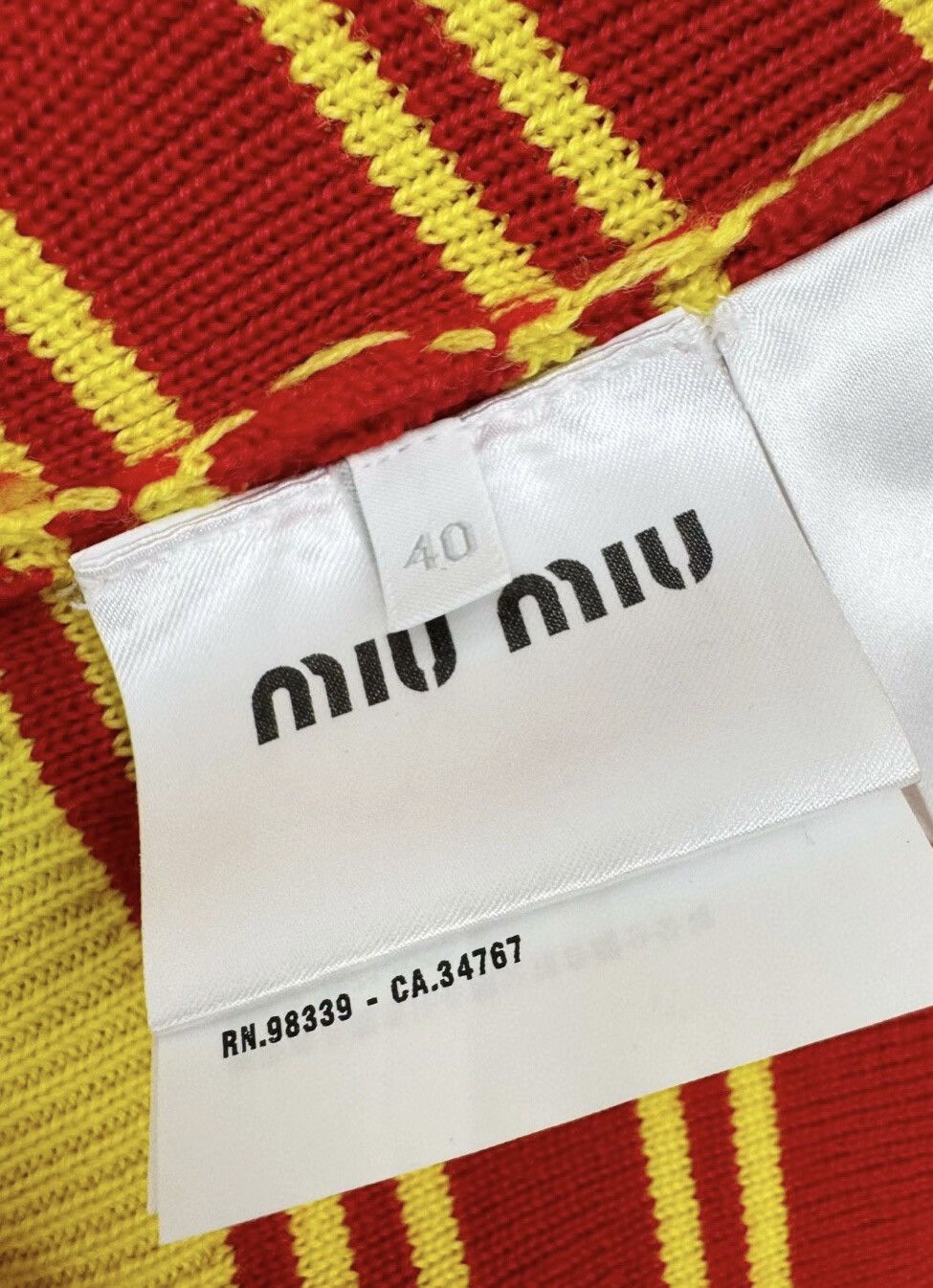 Miu Miu Miumiu knitted short-sleeved shirt, Size S / US 4 / IT 40 - 5 Thumbnail