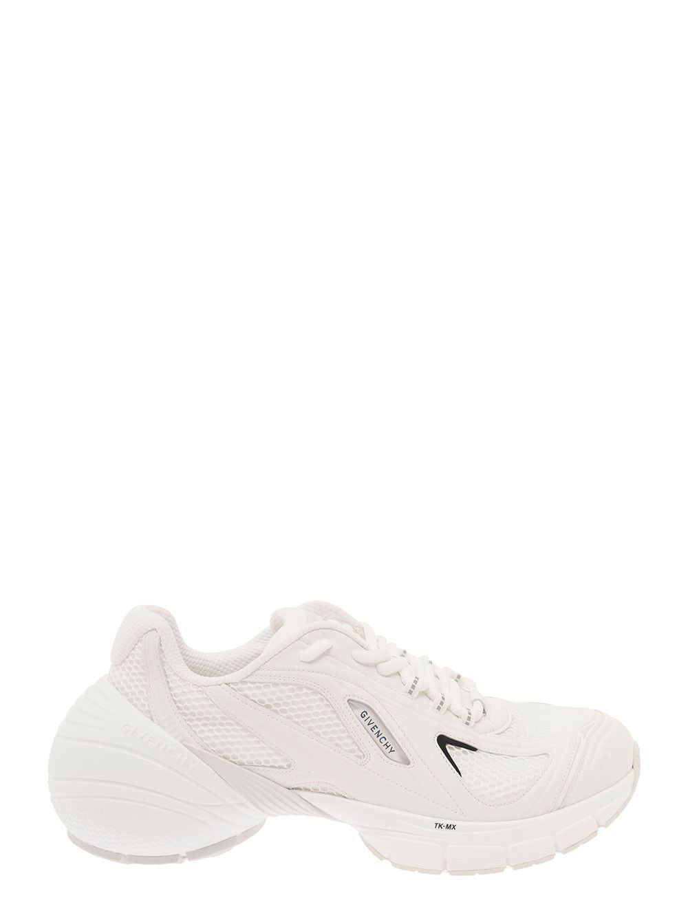 Givenchy 'Tk-Mx' White Low Top Sneakers with Side Logo Print in Mesh and Faux Leather Man Size US 7 / EU 40 - 1 Thumbnail