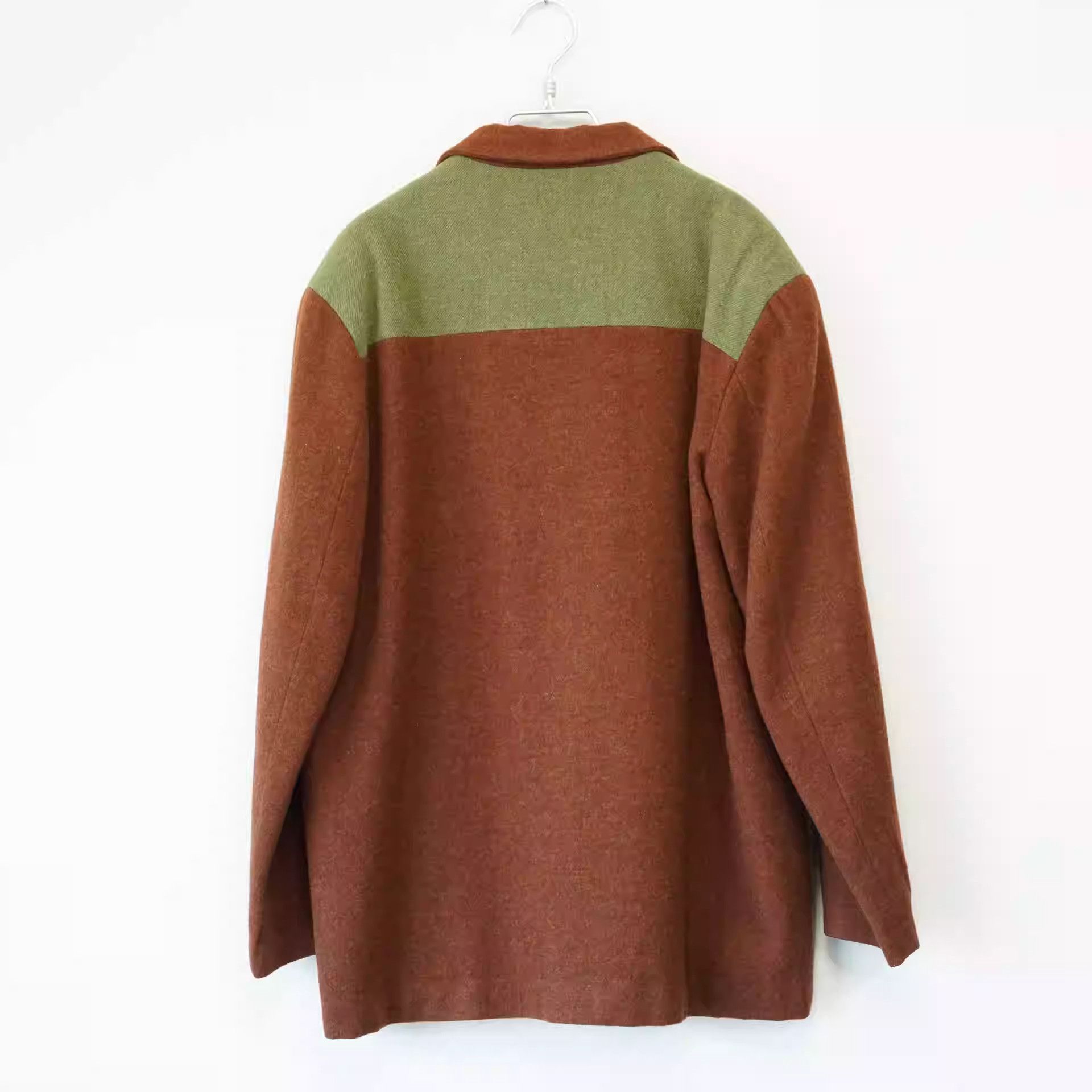 Yohji Yamamoto Yohji Yamamoto 90AW Color Patchwork Wool Coat Size US M / EU 48-50 / 2 - 2 Thumbnail