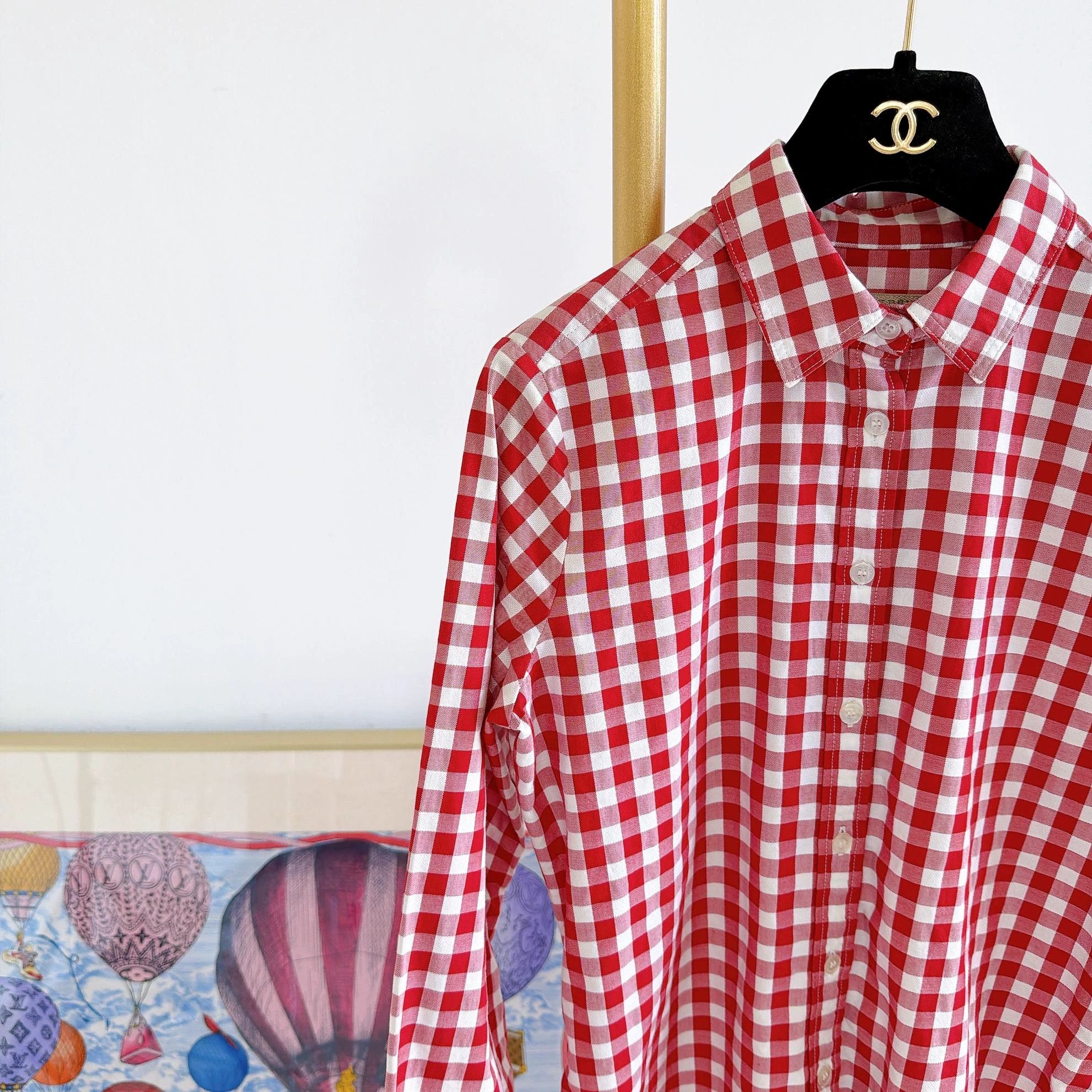 Burberry Burberry Pink Check Shirt XS Size XS / US 0-2 / IT 36-38 - 3 Thumbnail