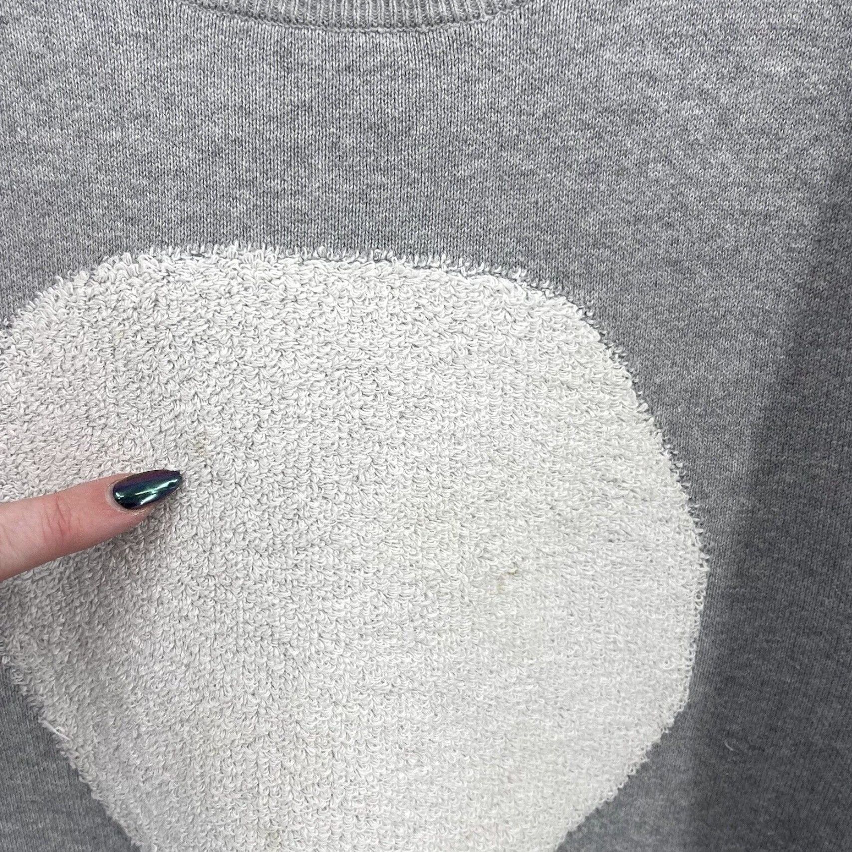 Vintage Saturdays New York Sweater Womens Size Medium Gray Fuzzy Circle Pullover READ Size M / US 6-8 / IT 42-44 - 7 Thumbnail
