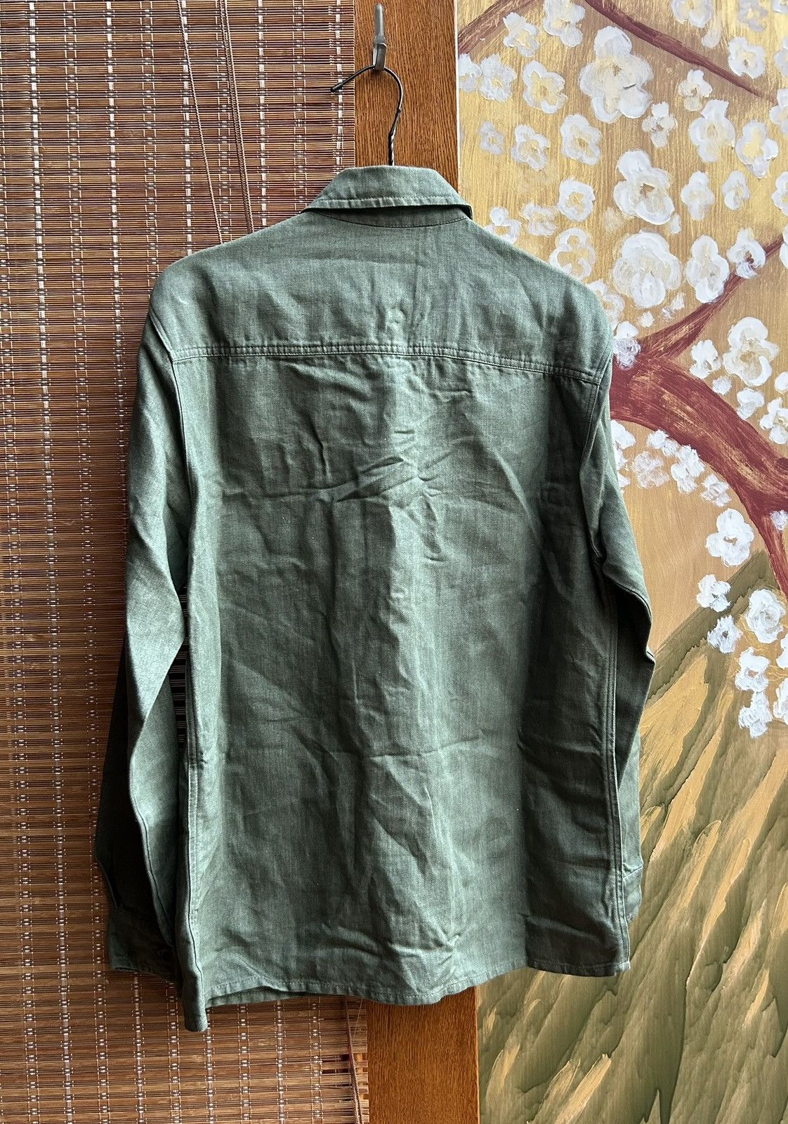 Other The Quartermaster Green Fatigue Shirt Cotton Linen Blend Size US L / EU 52-54 / 3 - 2 Thumbnail