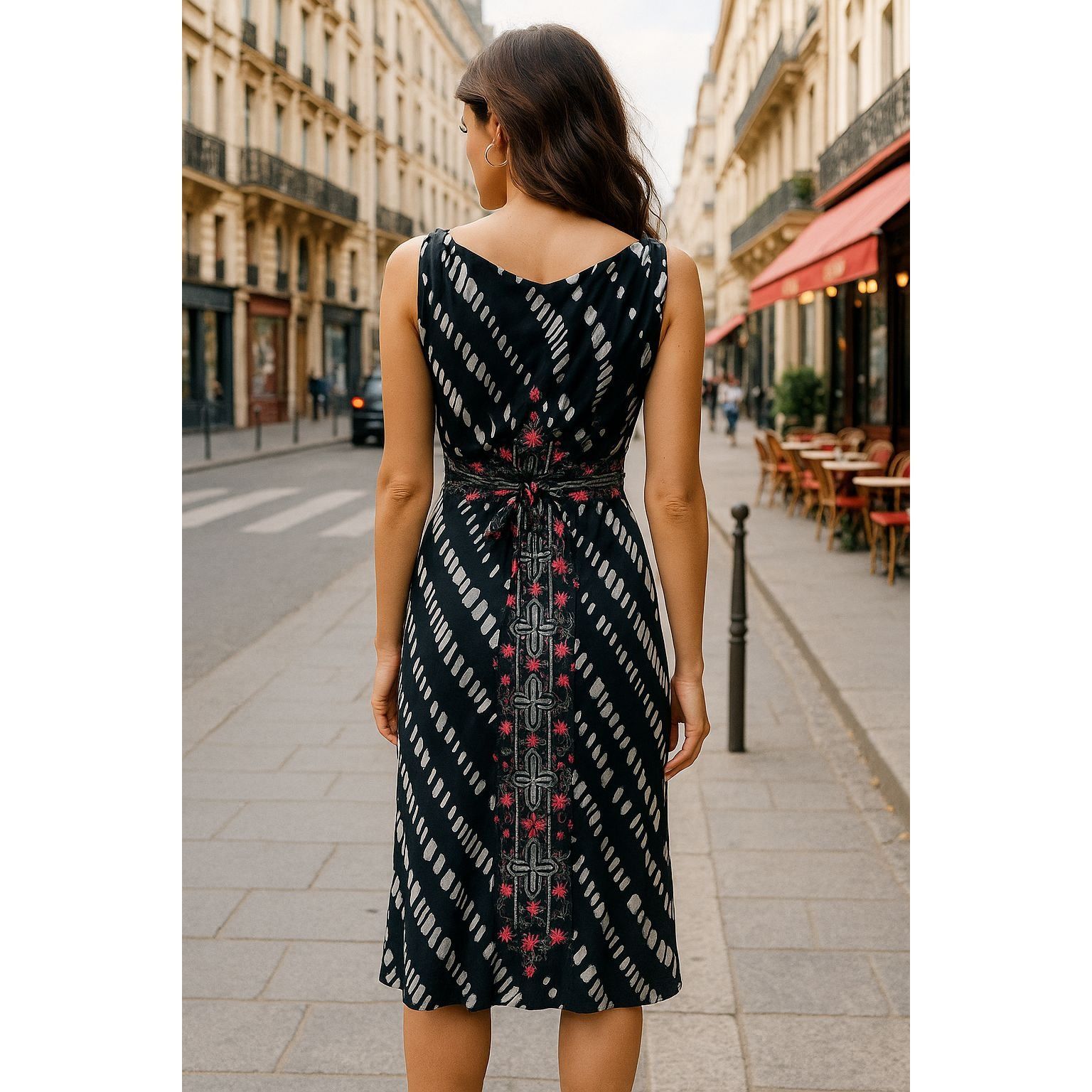 Other Axcess XL Abstract Cocktail Dress Artwear Sleeveless Side Zi Size XL / US 12-14 / IT 48-50 - 4 Thumbnail