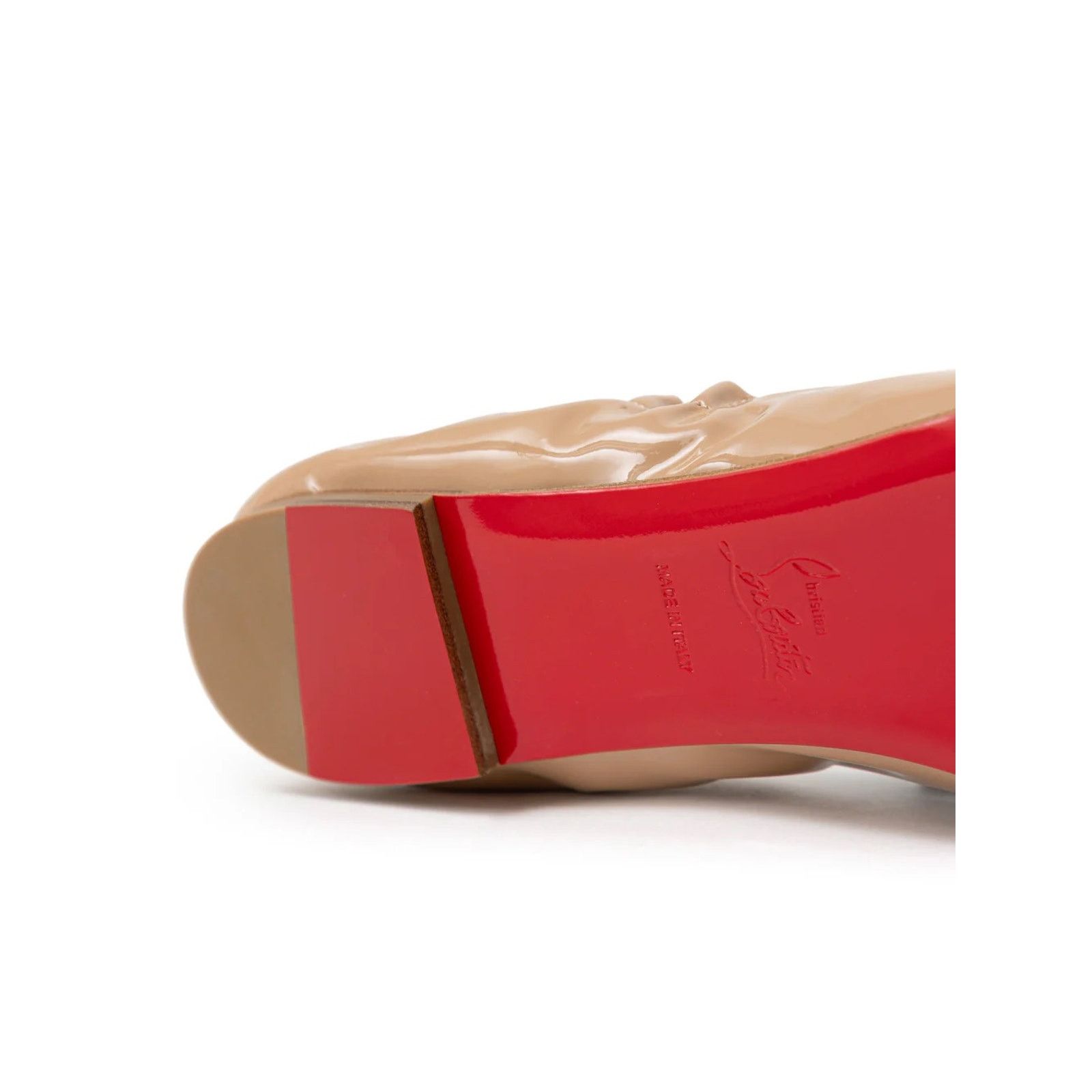 Christian Louboutin Christian Louboutin Gloriana Patent Ballerina Flat Nude 37.5 Size US 7.5 / IT 37.5 - 7 Thumbnail