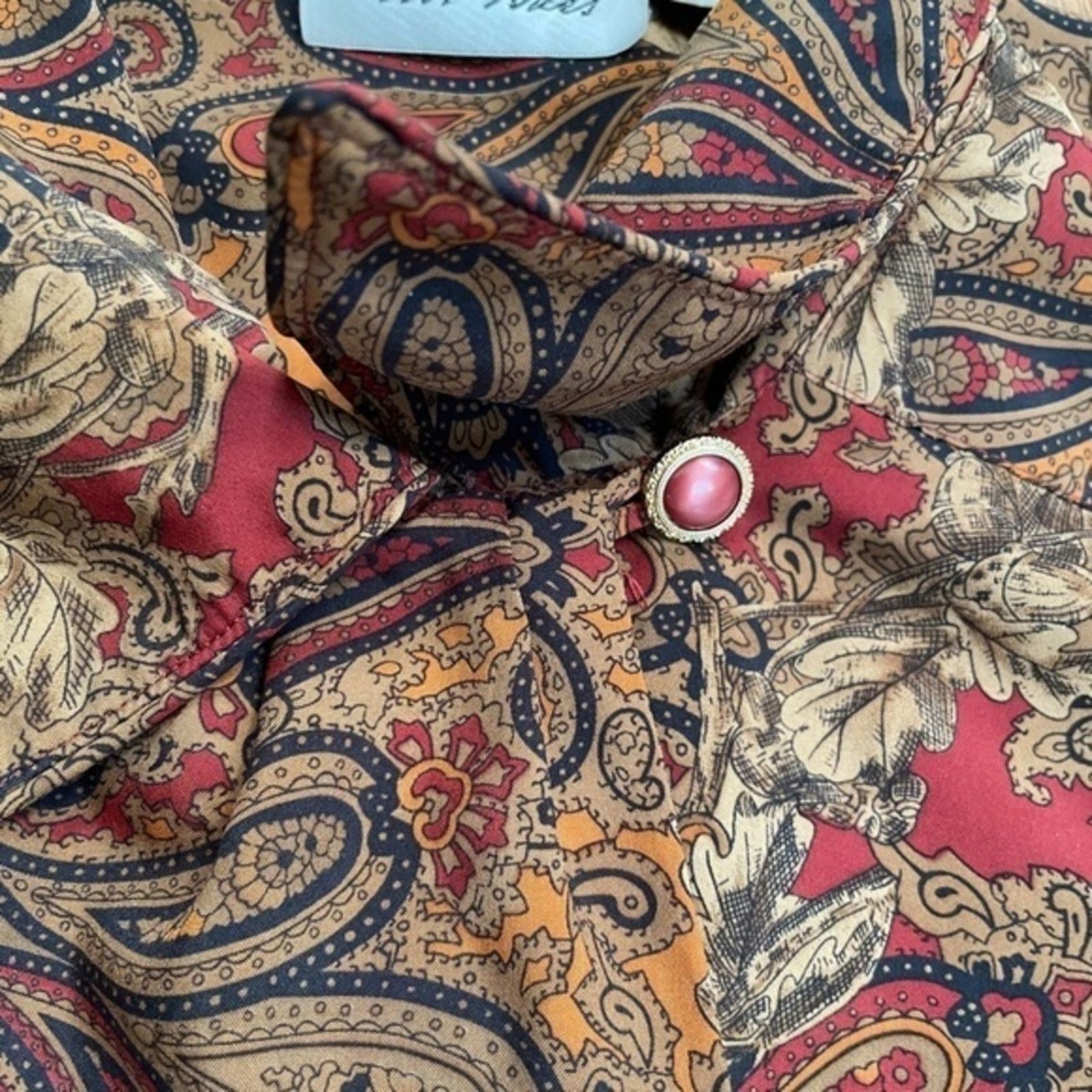 Bill Blass Bill Blass Vintage Paisley Puff Sleeve Blouse Size XL / US 12-14 / IT 48-50 - 5 Thumbnail