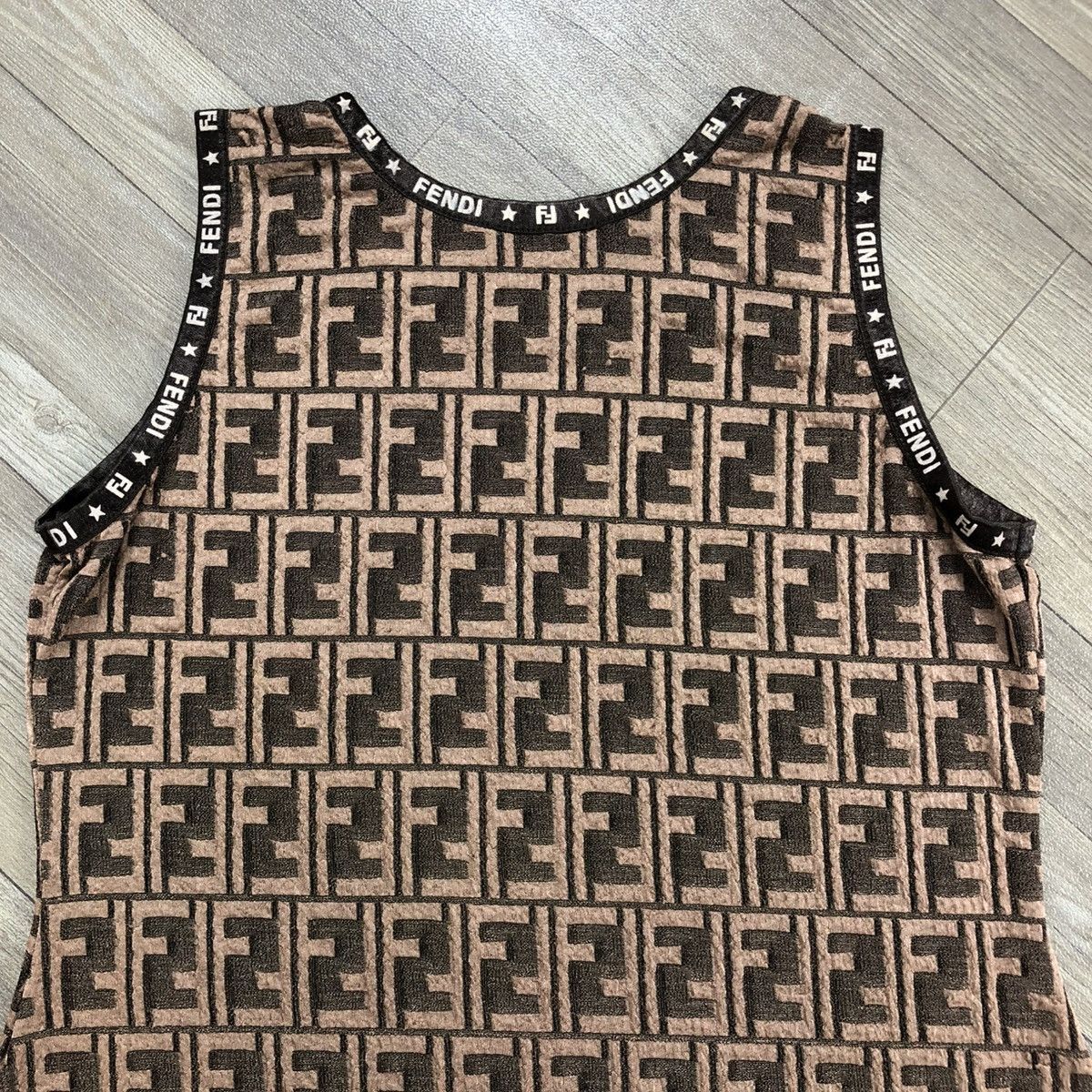 Fendi Vintage Fendi Maslia FF Monogram Tank Top Luxury Size M / US 6-8 / IT 42-44 - 10 Thumbnail