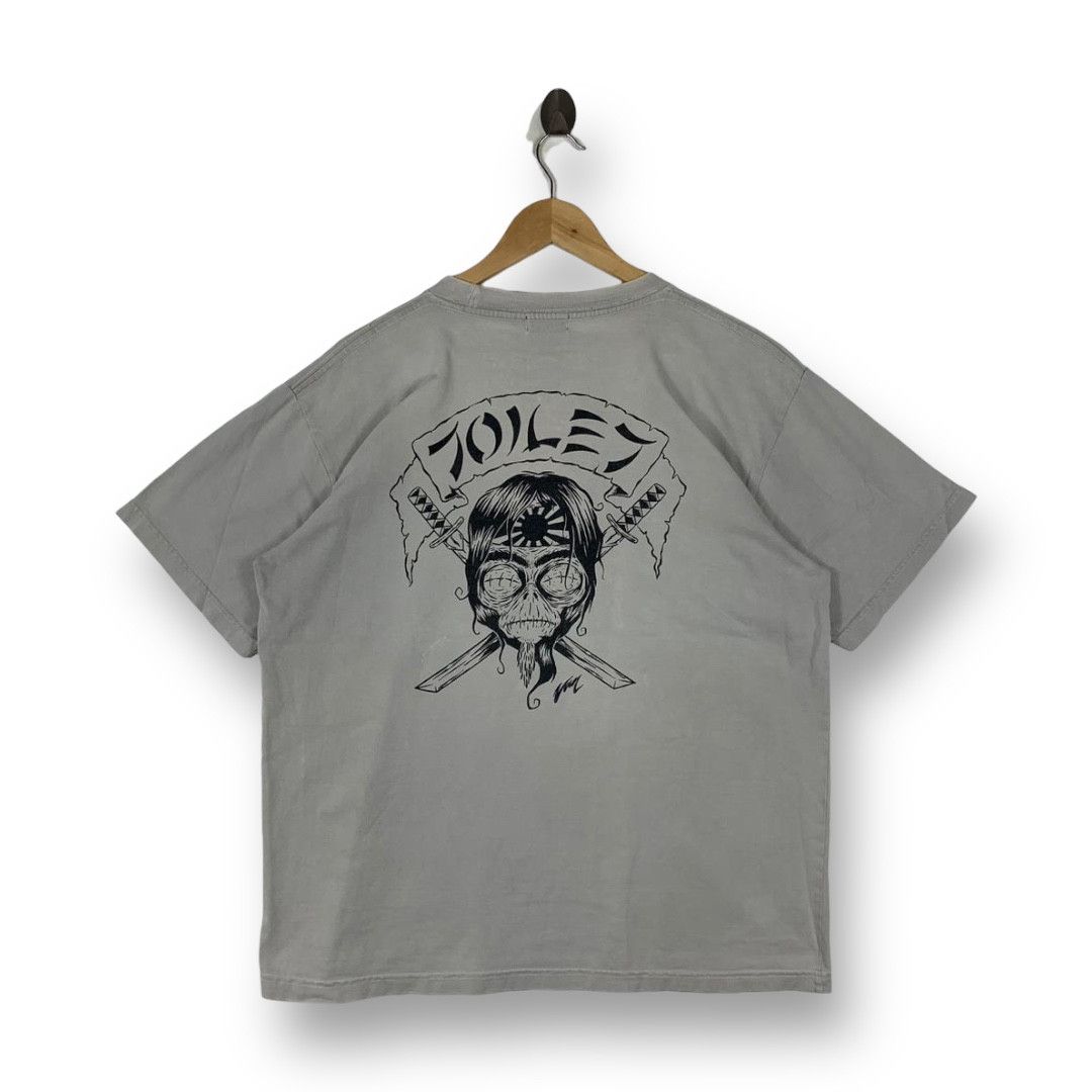 Japanese Brand Vintage Spirit of Toilet Japanese Samurai Skull Graphic Tee Size US M / EU 48-50 / 2 - 1 Thumbnail