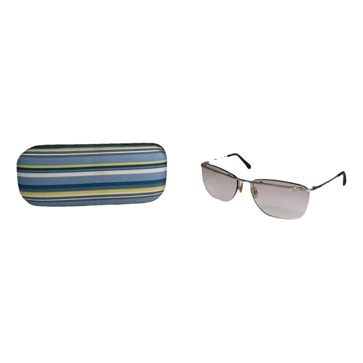 Versace Silver Metal Sunglasses Size ONE SIZE - 1 Thumbnail